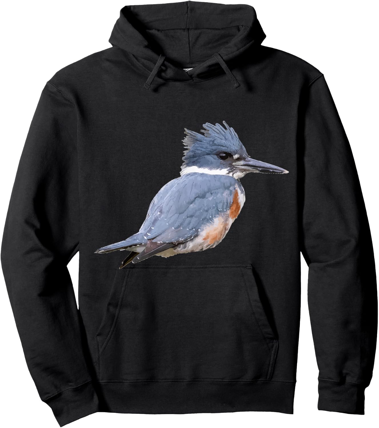Belted Kingfisher Graphic Hoodie - Hoodie | Black