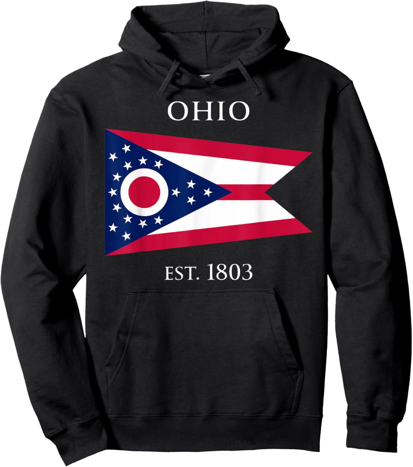 Ohio Flag 17th US State 1803 Ohioan Hoodie - Hoodie | Black