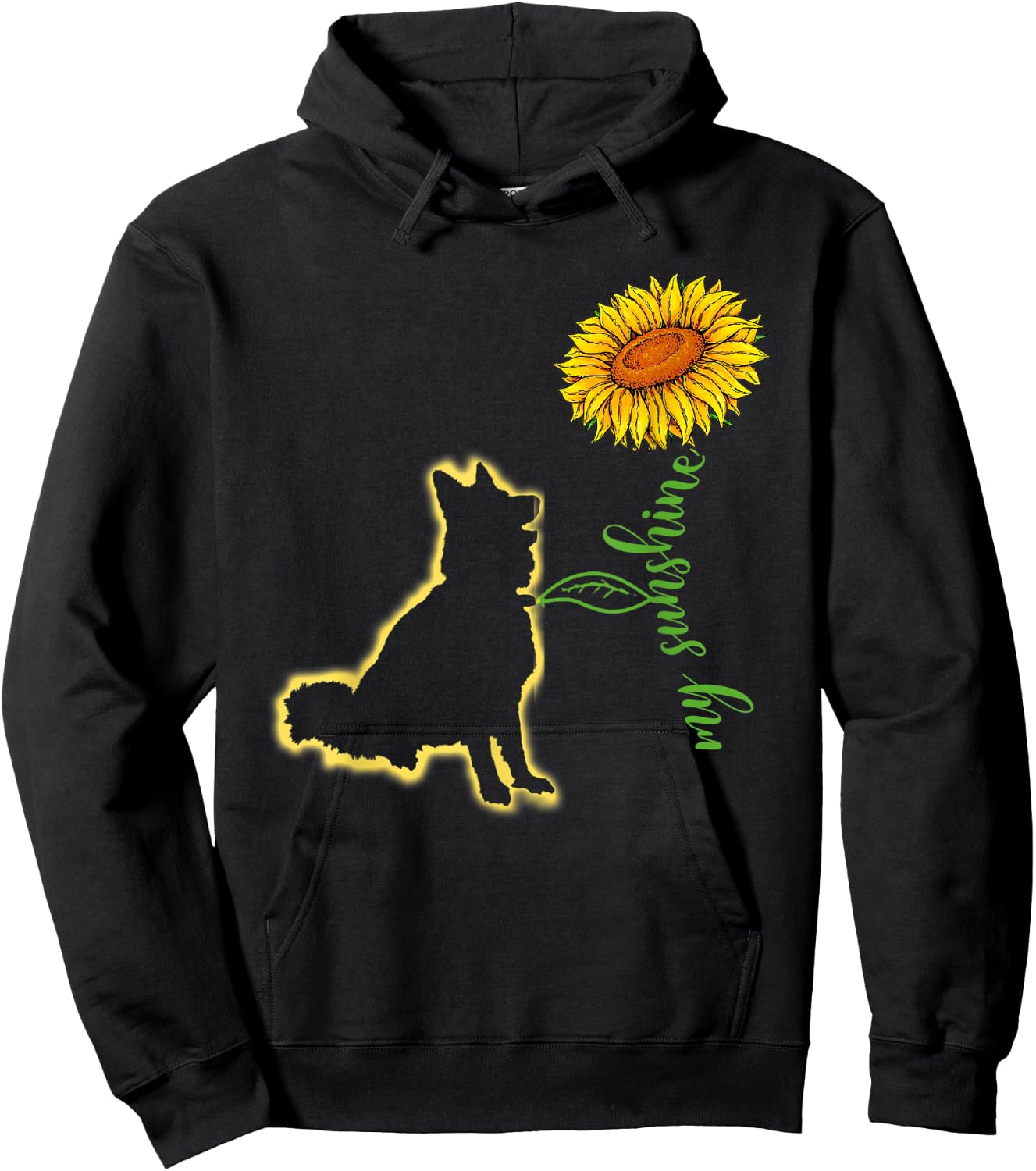 Dog Lover My Sunshine Sunflower Dog Women Kids Hoodie - Hoodie | Black