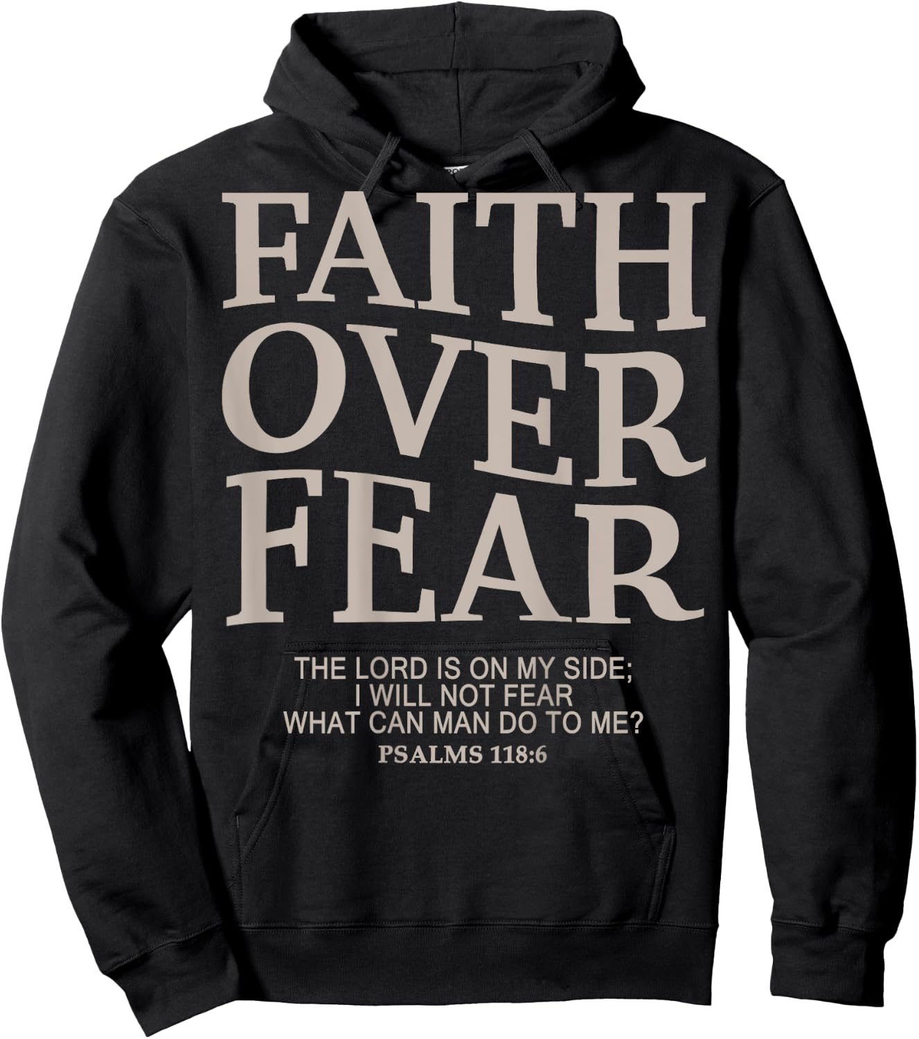 Girl Teen Faith Over Fear Cute Jesus Christian Women Dad Men Hoodie - Hoodie | Black