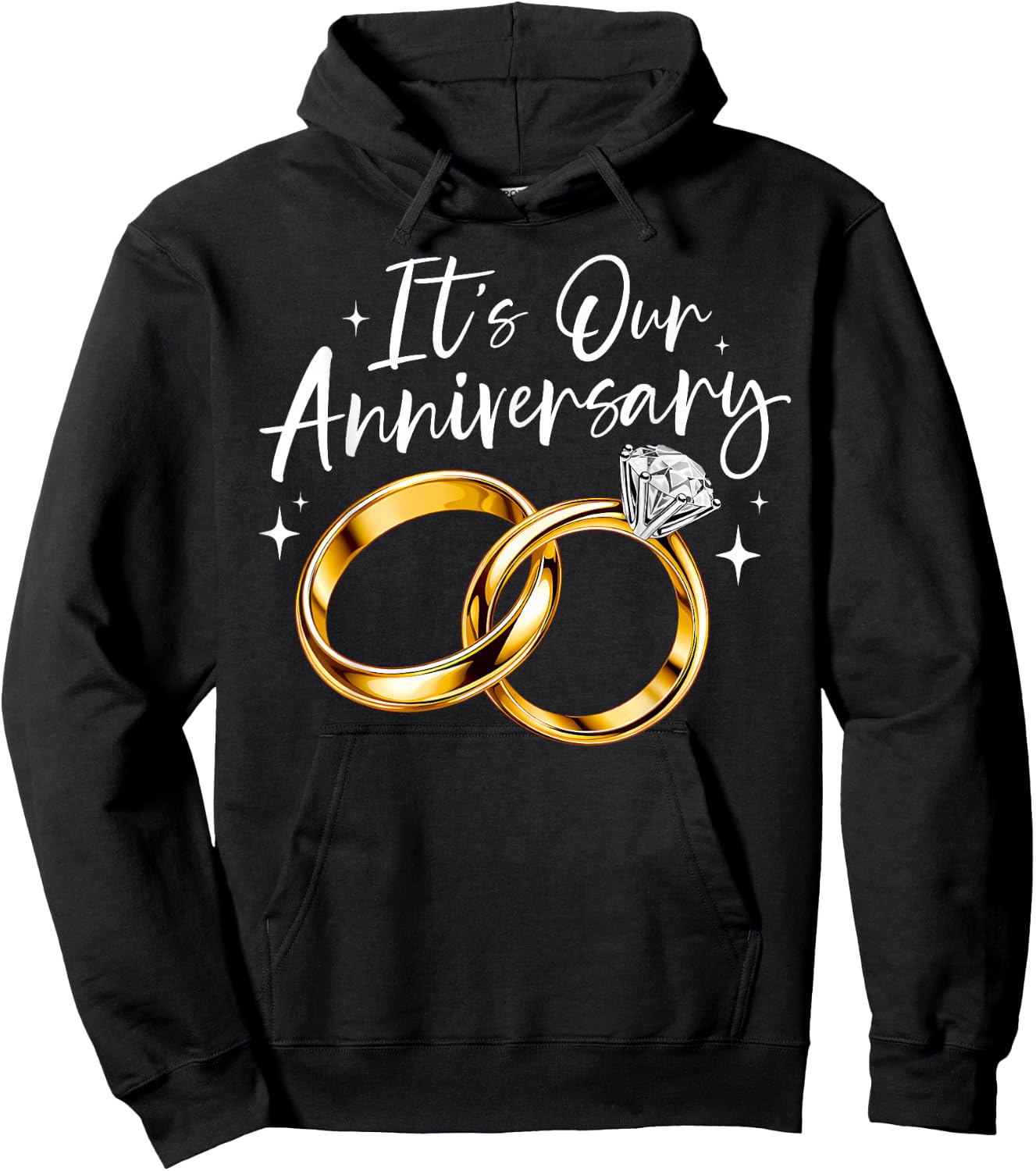 It's Our Anniversary Marriage Couple Wife Husband Matching Hoodie - Hoodie | Black