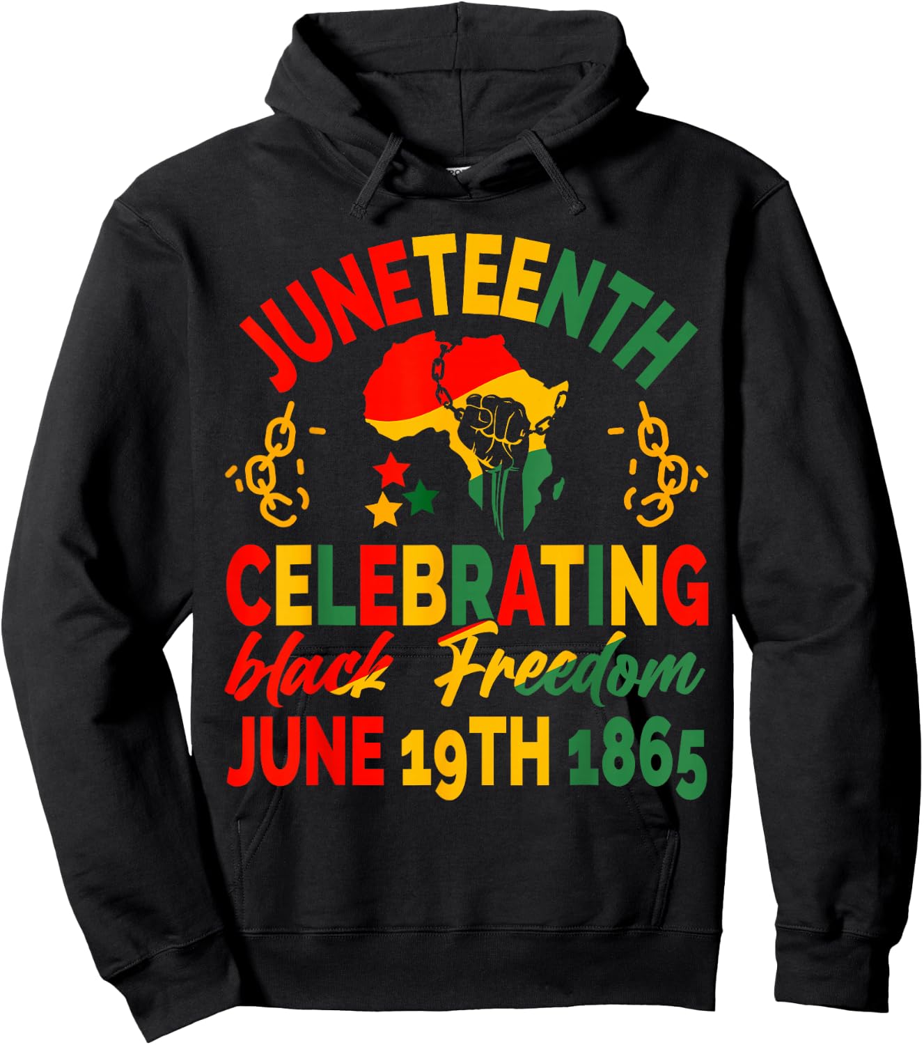 Juneteenth Celebrating Black Freedom 1865 Women Kids Hoodie - Hoodie | Black