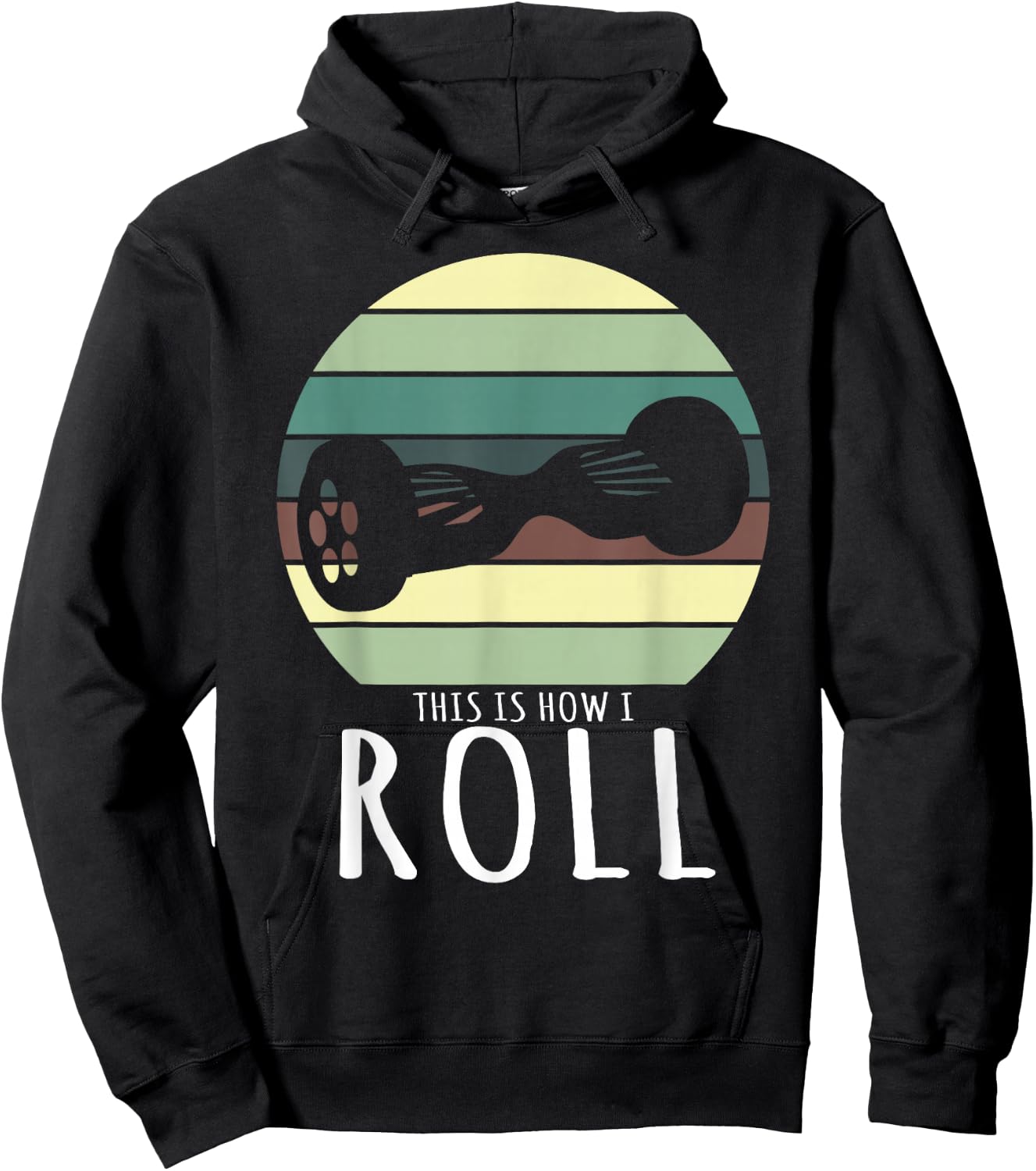 How to Roll Retro Hoverboard Design Hoodie - Hoodie | Black