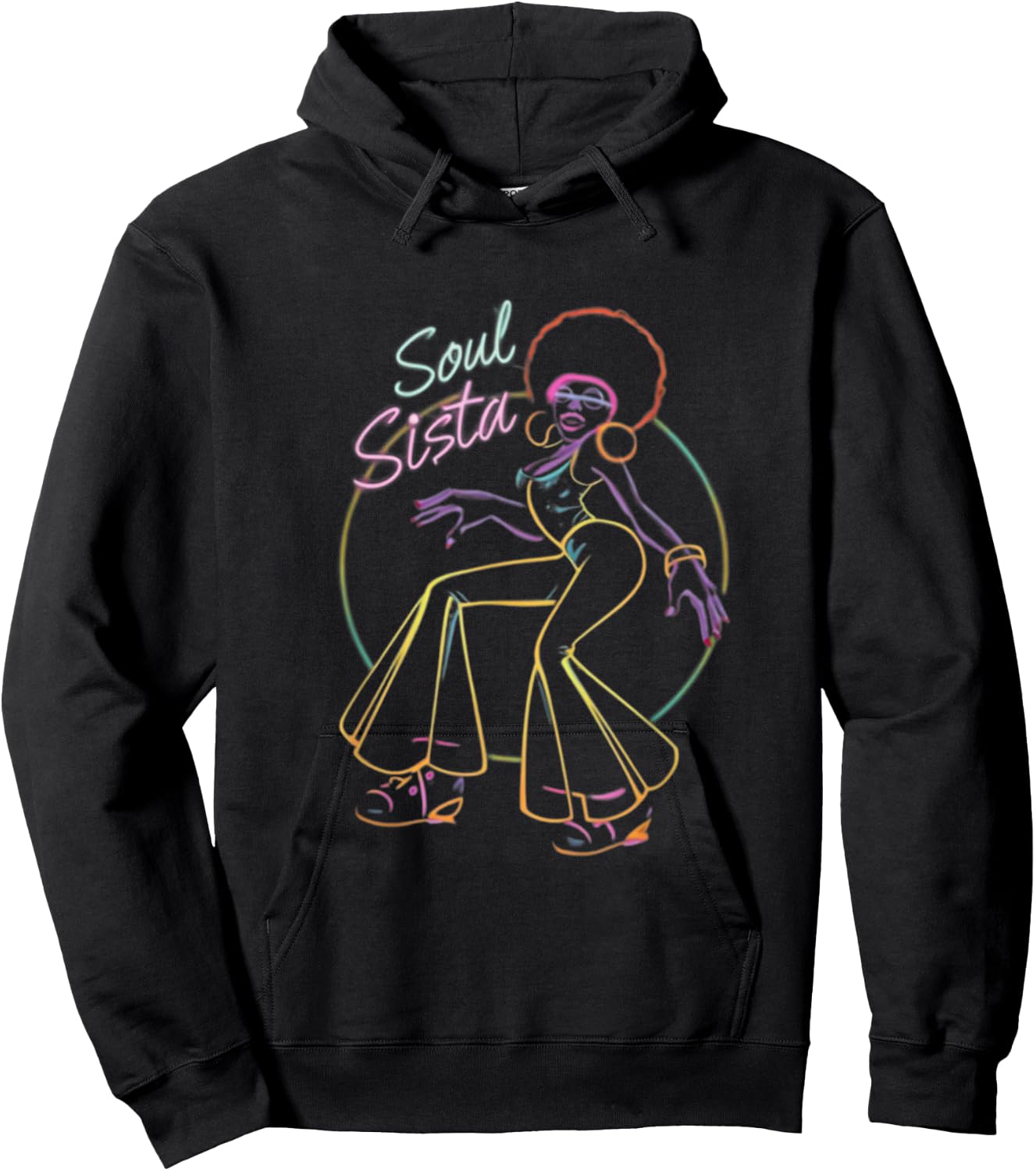 Artsy Funk Shirt Vintage 70s Costume Afro Soul Music Hoodie - Hoodie | Black
