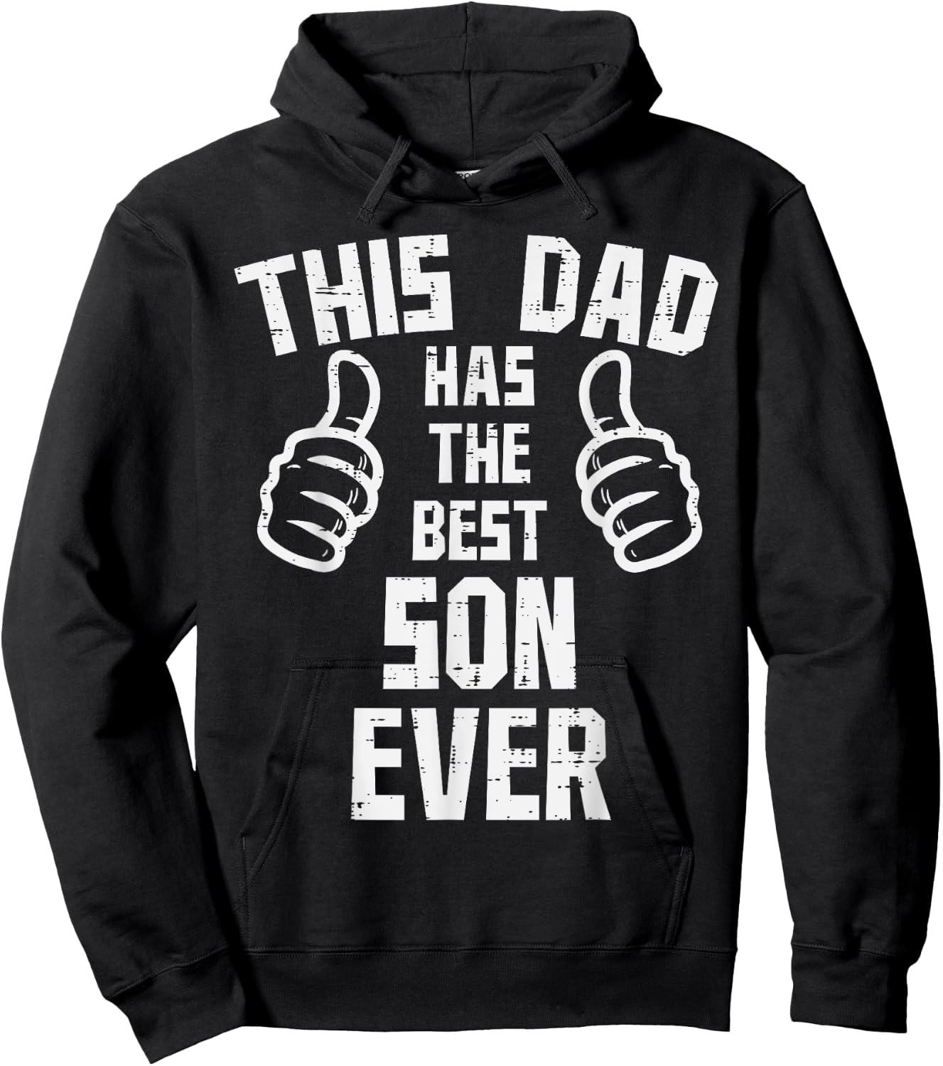 This Dad Has The Best Son Ever Fathers Day Daddy Papa Dada Hoodie - Hoodie | Black