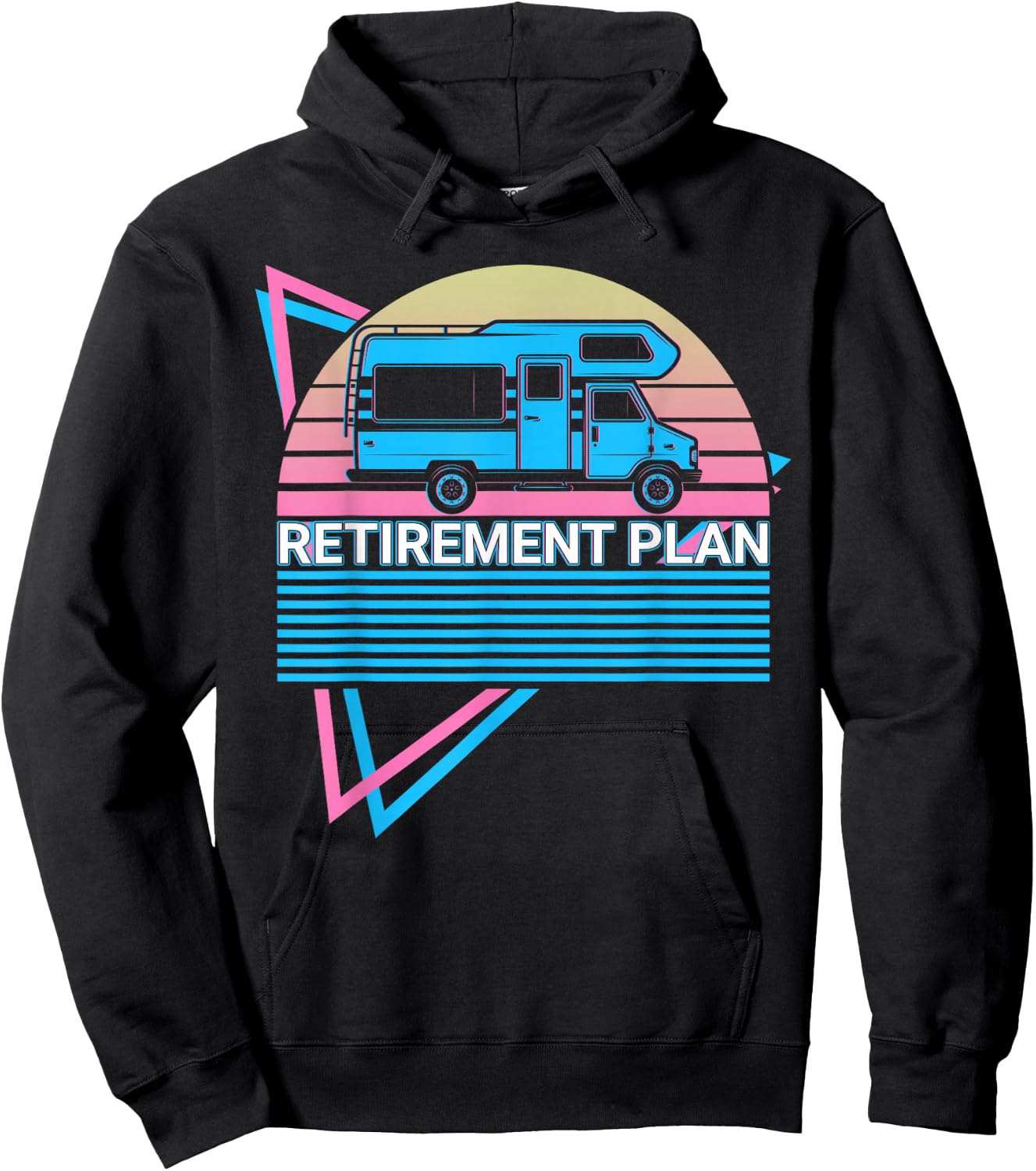 RV Camping RV Camping Truck Camping Retro Hoodie - Hoodie | Black