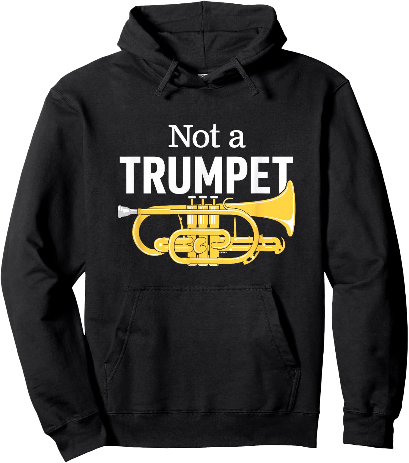Funny Cornet Joke or Brass Band Humour Proud Cornet Players Hoodie - Hoodie | Black