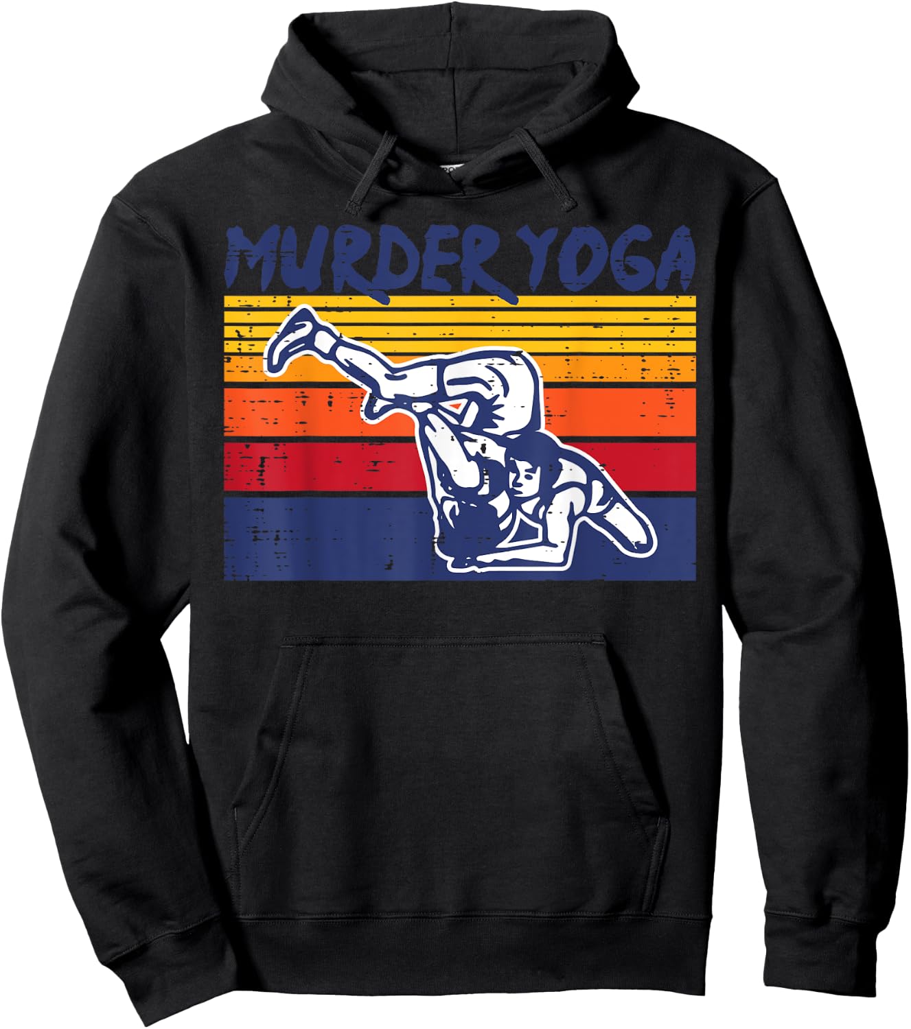 Wrestling Murder Yoga Retro Wrestler Jiu Jitsu Women Men Kid Hoodie - Hoodie | Black