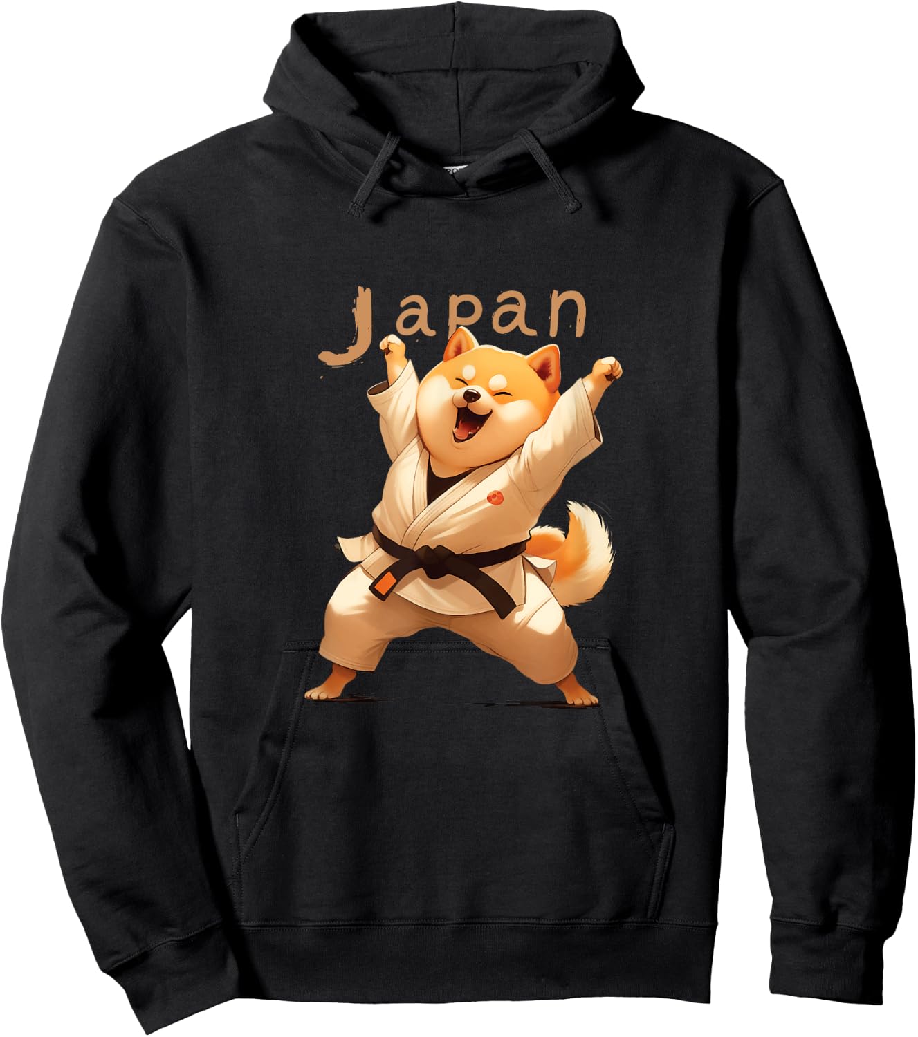 Japanese Judo Shiba Inu - Japan Souvenir Hoodie - Hoodie | Black