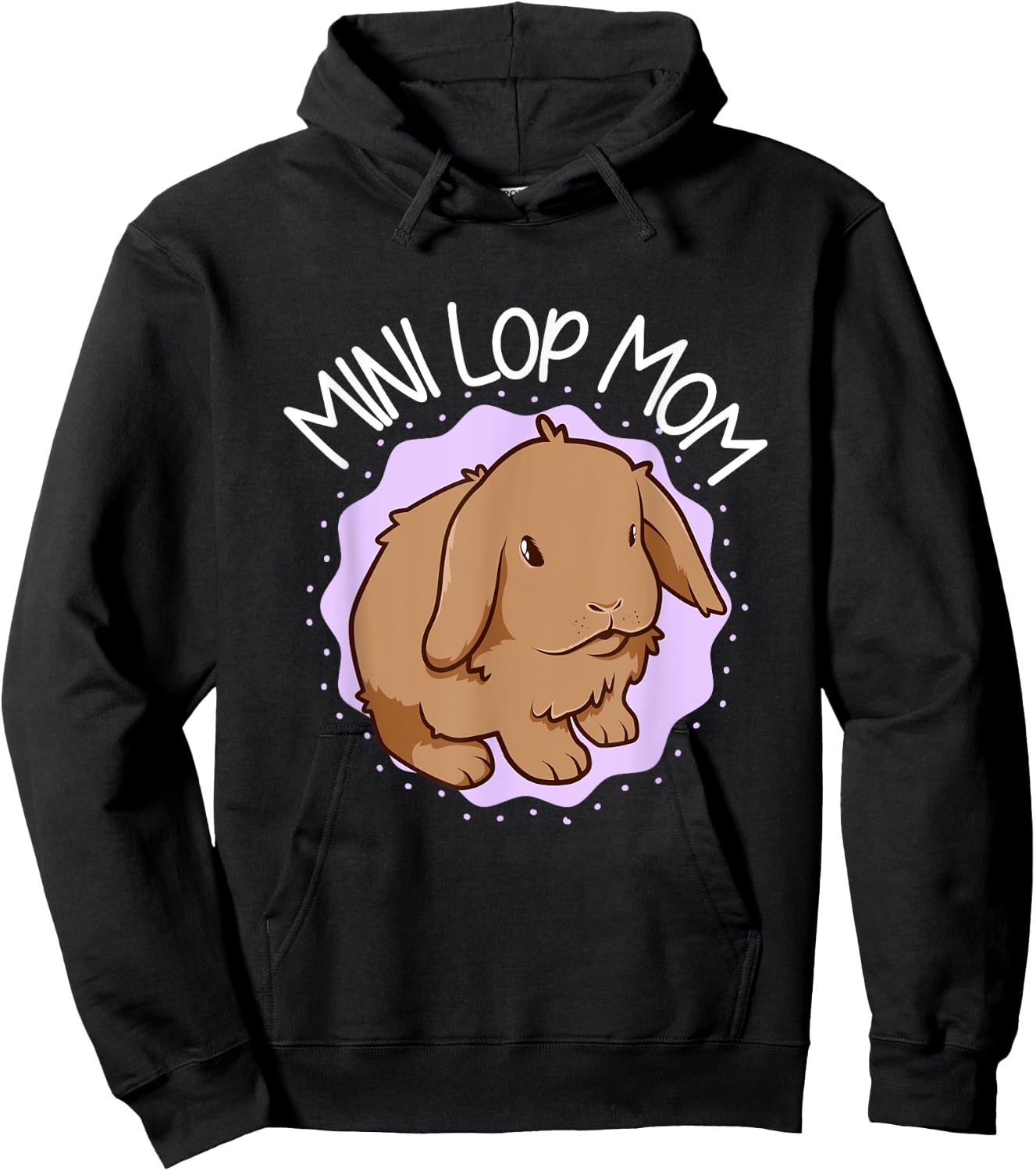 Mini Lop Mom Hoodie - Hoodie | Black
