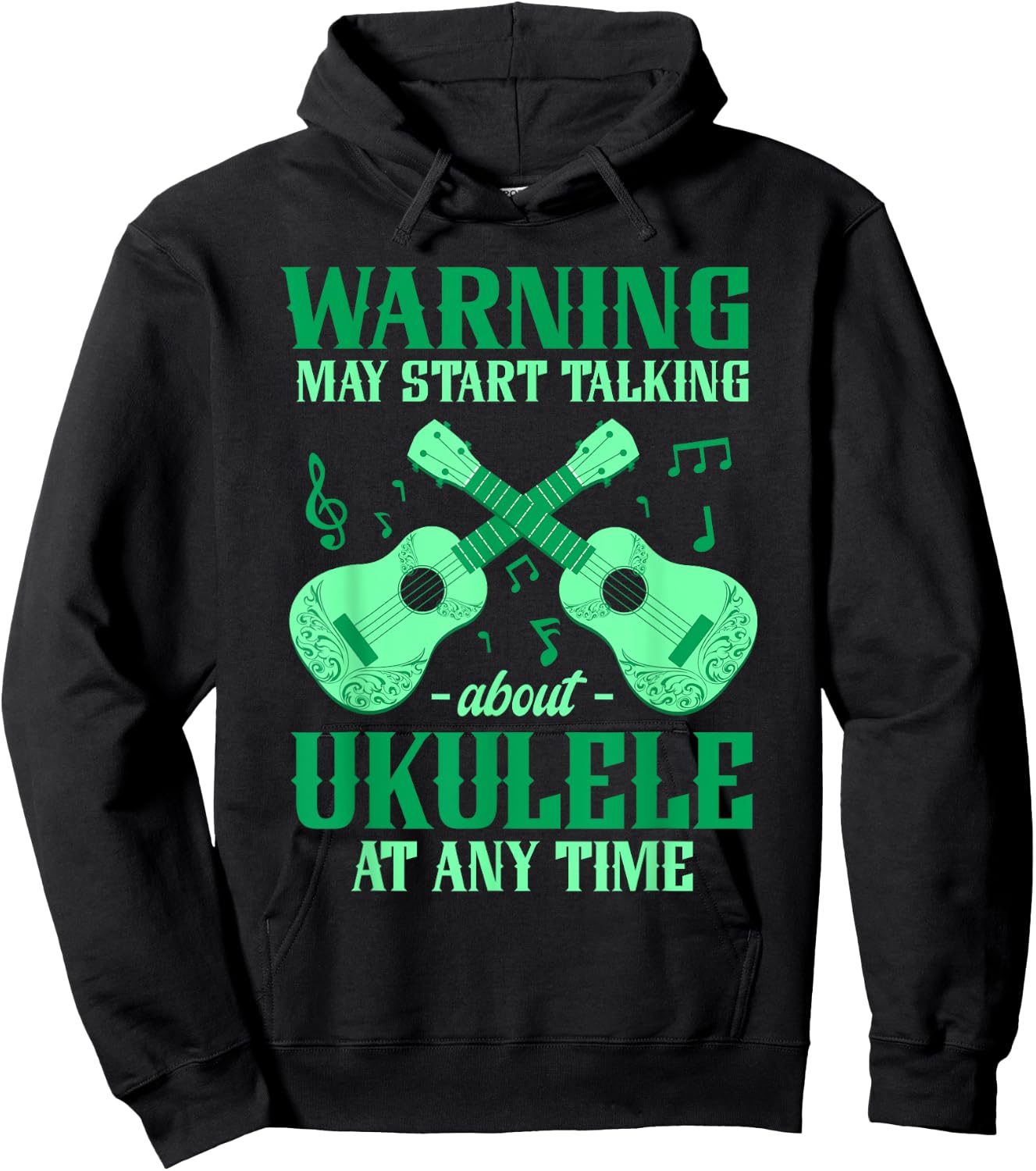 Guitarist Ukelele May Start Talking About Ukulele Hoodie - Hoodie | Black