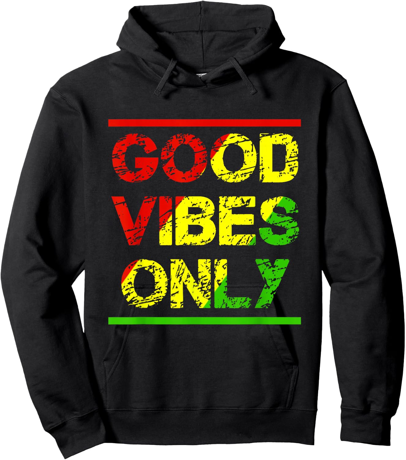 Reggae Music Jamaica Lover Reggae Good Vibes Only Rasta Design Hoodie - Hoodie | Black