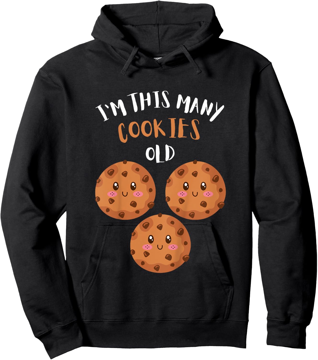 I'm This Many Cookies Old Cookie 3rd Birthday 3 Years Old Hoodie - Hoodie | Black