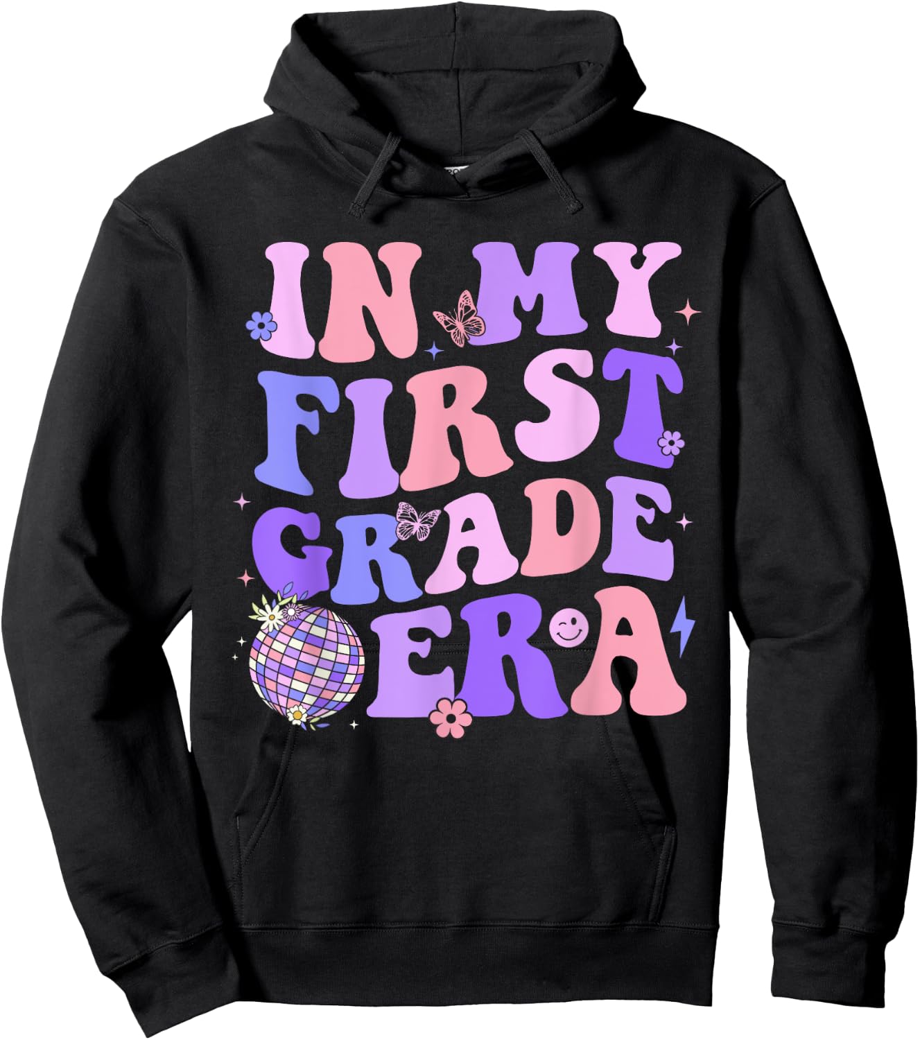 In My First Grade Era 1st Grade Girls Teacher Back To School Hoodie - Hoodie | Black