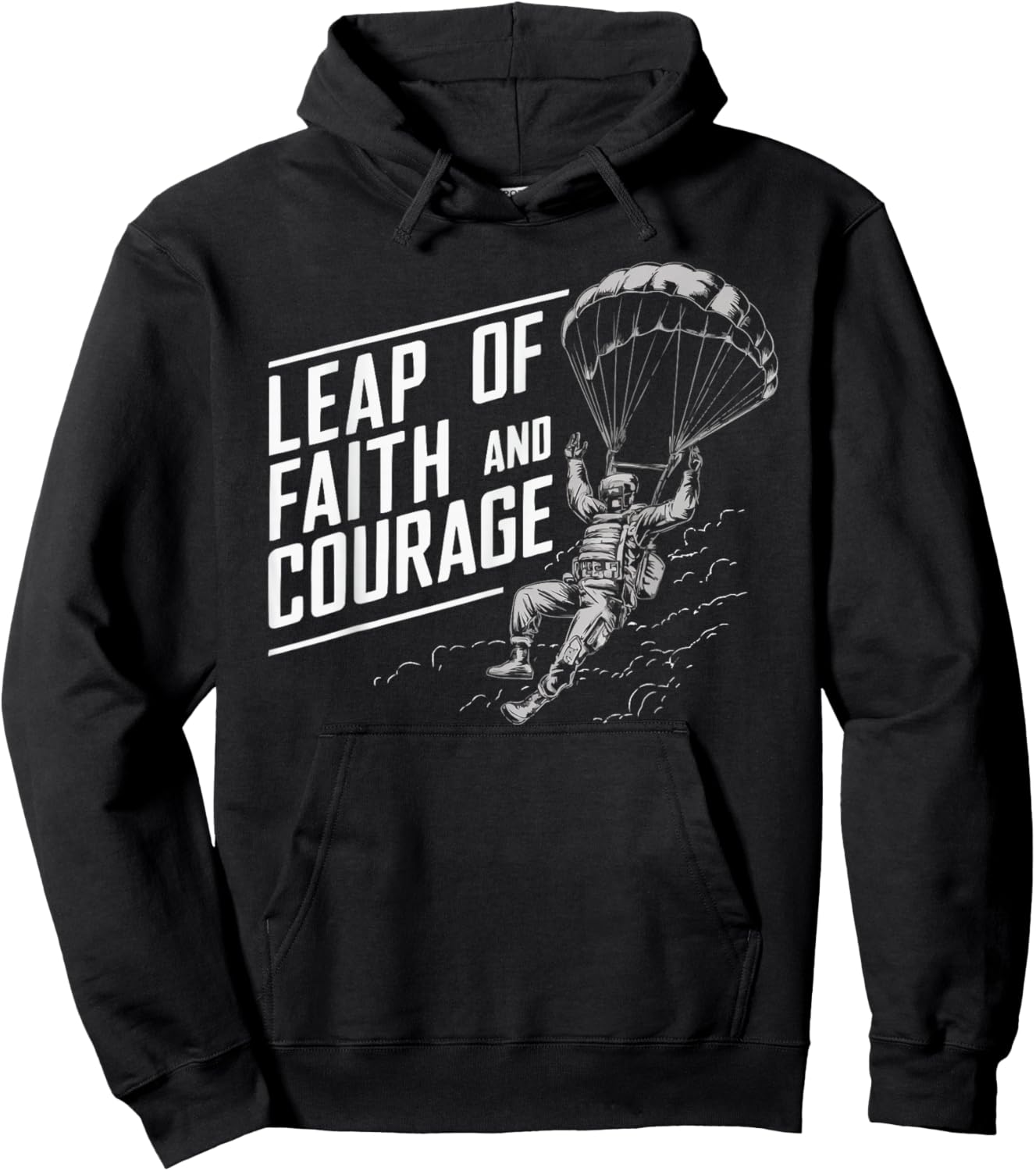 Airborne Paratrooper Military Soldier Parachute Hoodie - Hoodie | Black