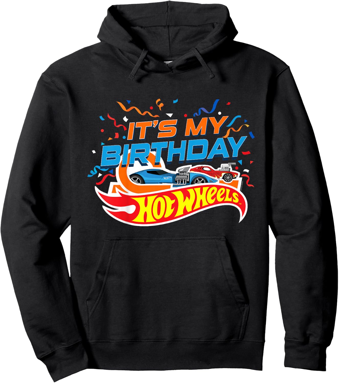 Kids Hot Wheels It's My Birthday Confetti Hoodie - Hoodie | Black