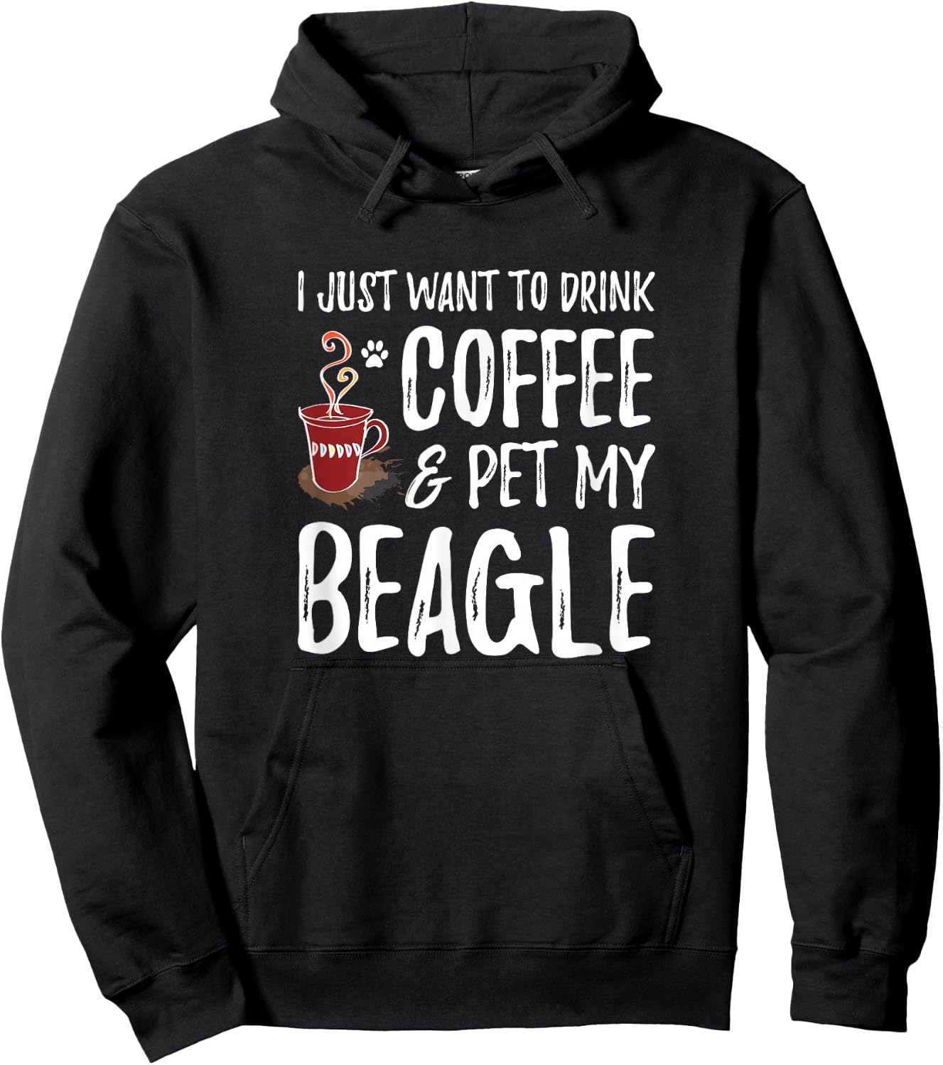 Coffee and Beagle for Beagle Dog Mom Hoodie - Hoodie | Black