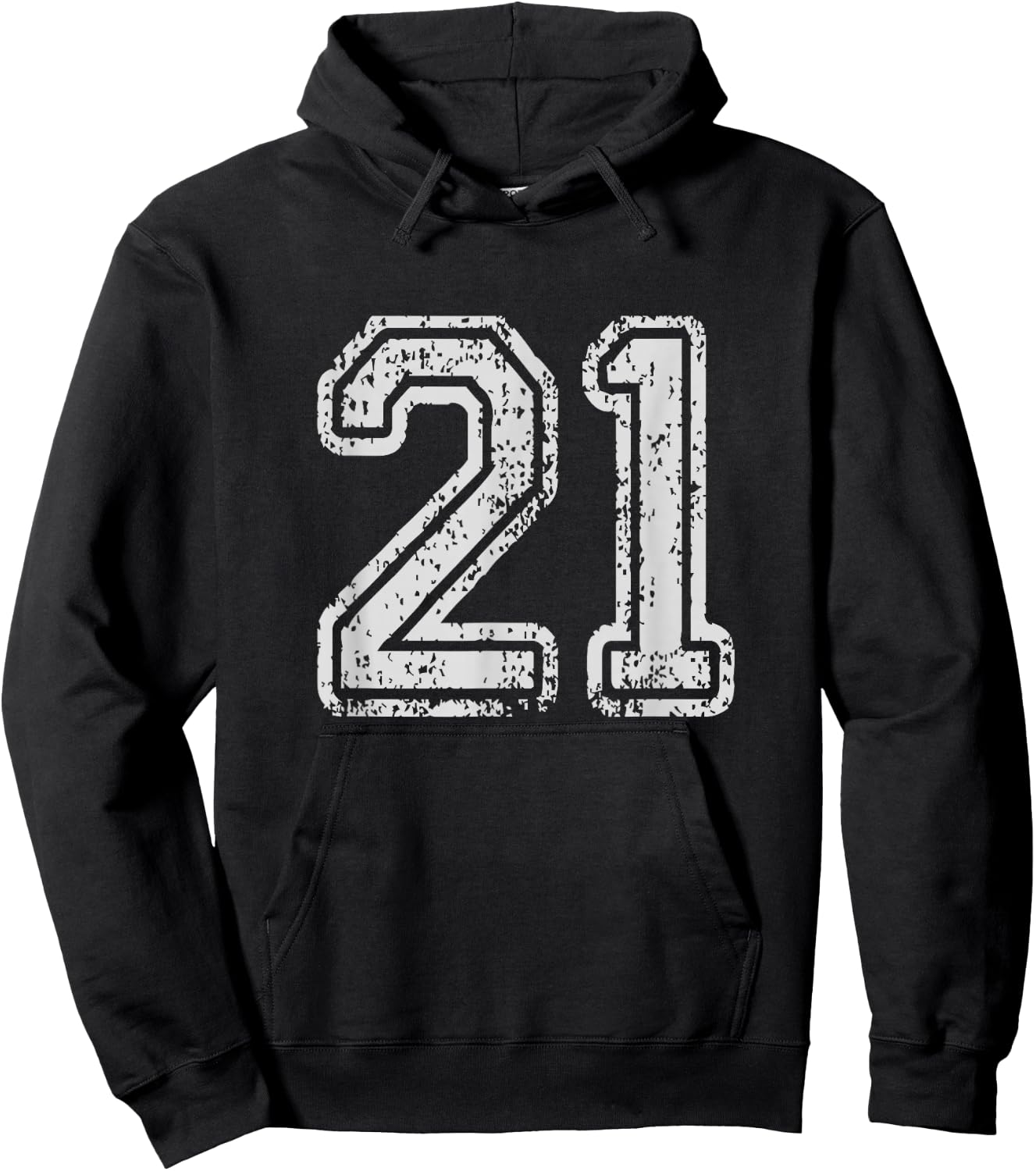 Team Jersey Uniforms Number 21 School Sports 20th Birthday Hoodie - Hoodie | Black
