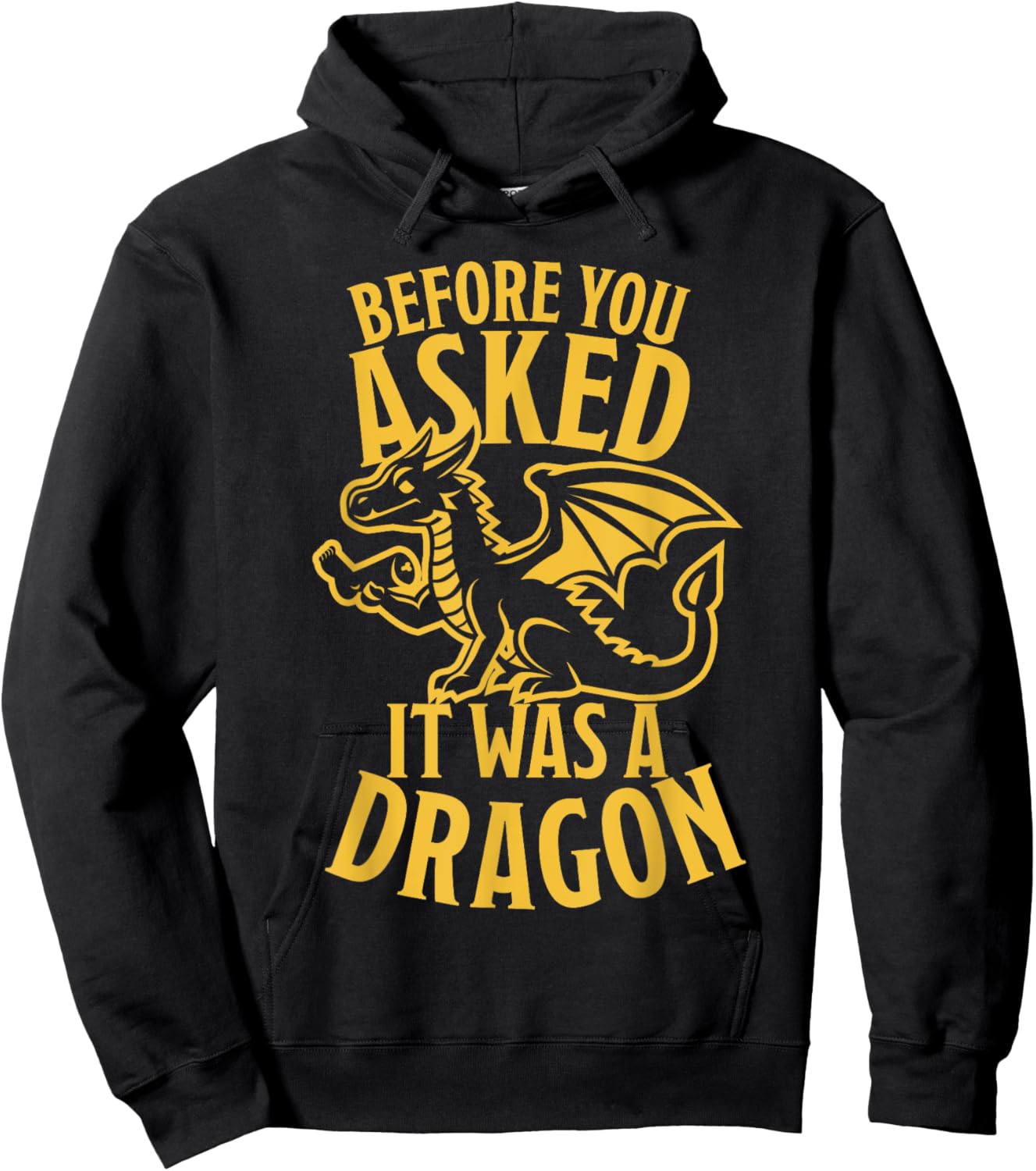 Before You Ask It Was a Dragon Amputation Leg Amputee Hoodie - Hoodie | Black