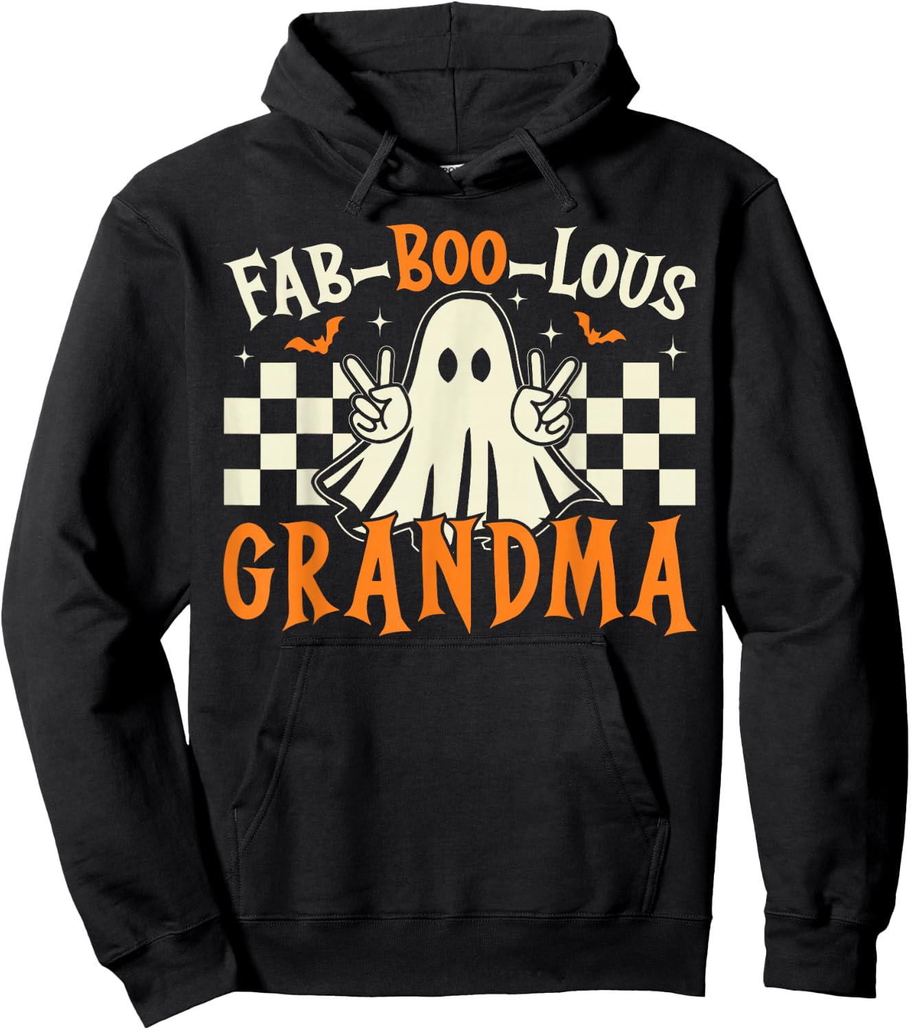Fab Boo Lous Grandma Ghost Spooky Grandma Halloween Costume Hoodie - Hoodie | Black