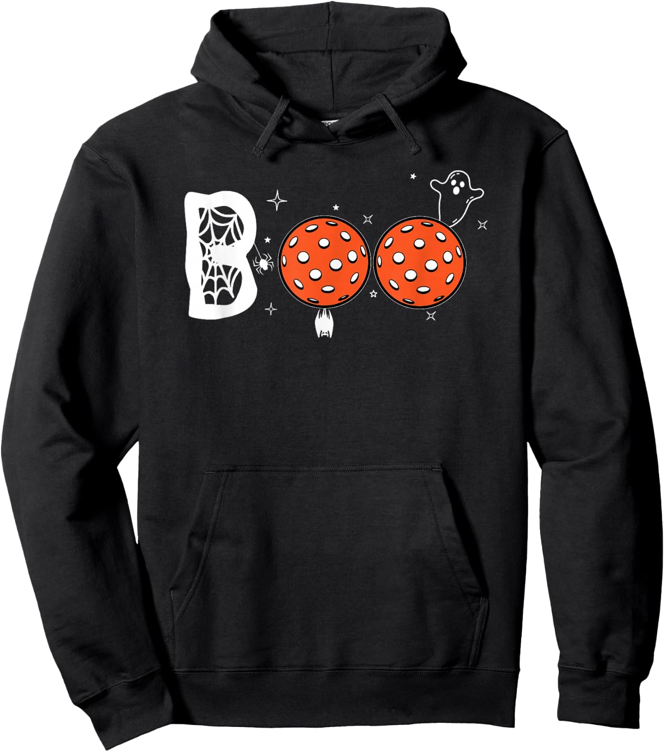 Costume Funny Halloween Pickleball Zero Zero Boo Halloween T Hoodie - Hoodie | Black