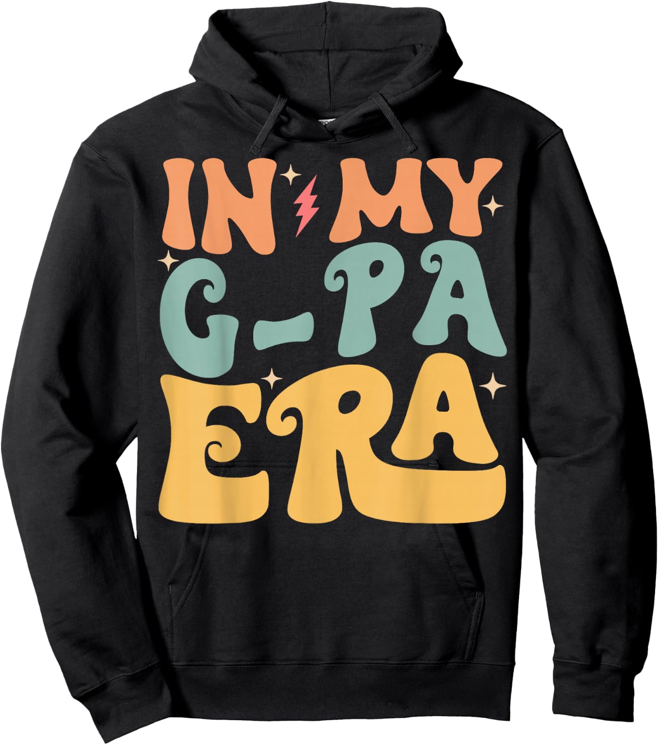 In My G-PA Era Groovy Funny Grandpa Father's Day Hoodie - Hoodie | Black