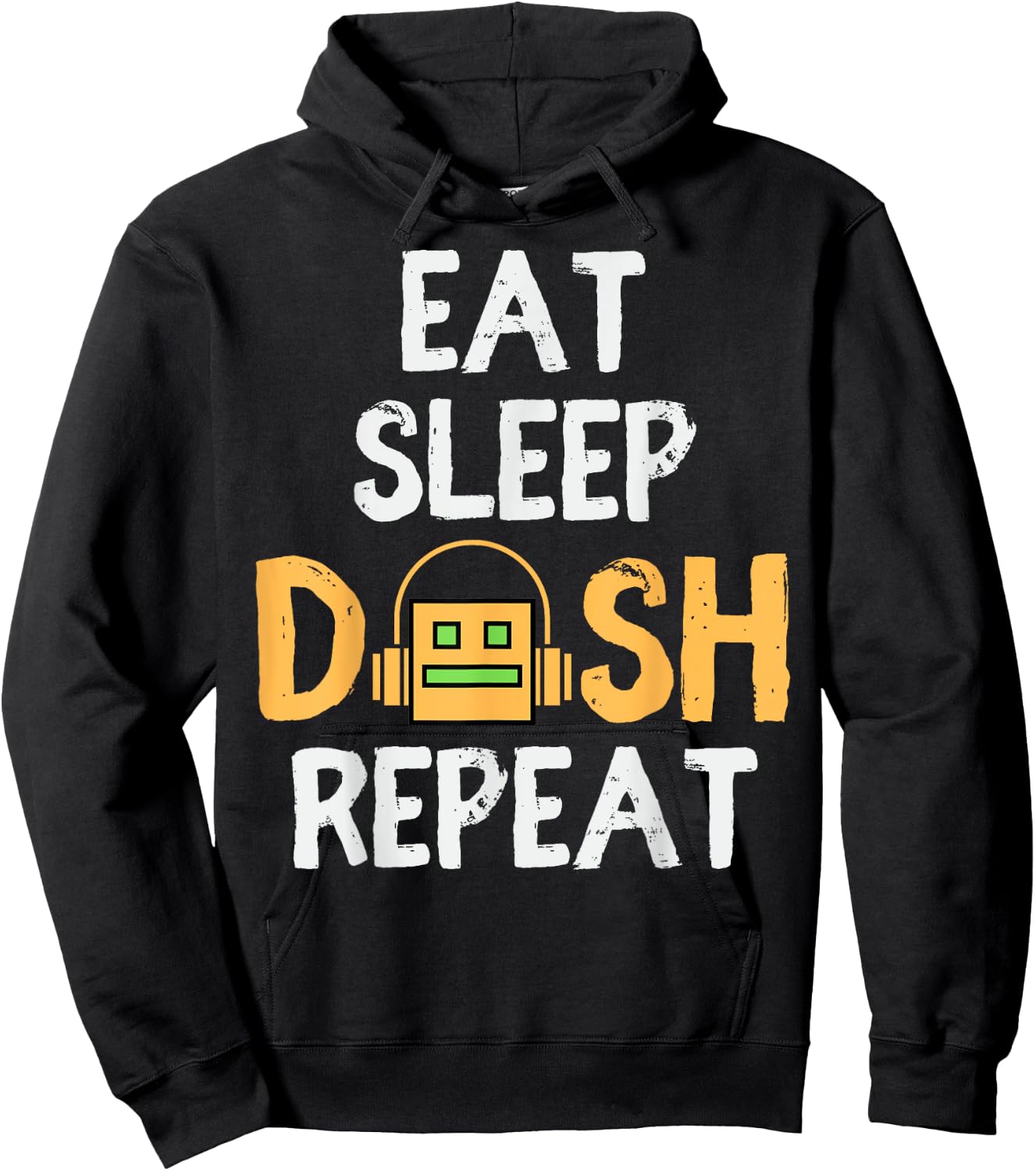 Eat Sleep Dash Repeat Video Game Geometry Dash Gamer Video Hoodie - Hoodie | Black