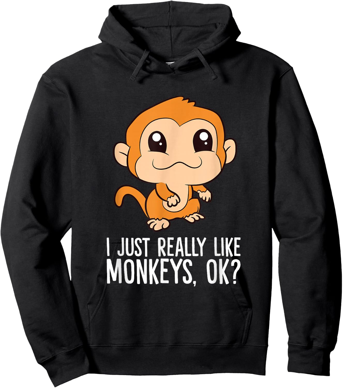 I Just Really Like Monkeys, Ok? Hoodie - Hoodie | Black