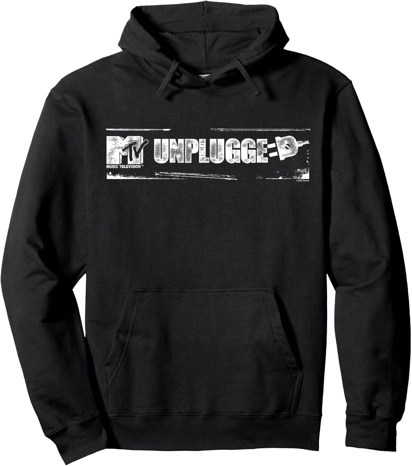 MTV Unplugged Distressed MTV Logo Hoodie - Hoodie | Black