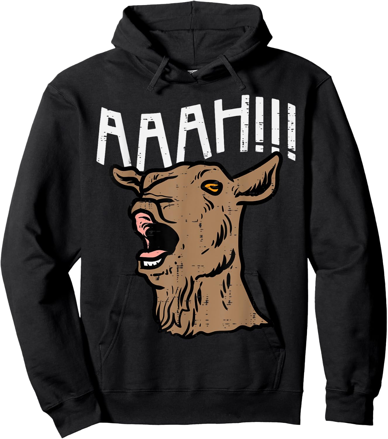 Goat Aaah Bleating Scream Animal Lover Farmer Men Women Kids Hoodie - Hoodie | Black