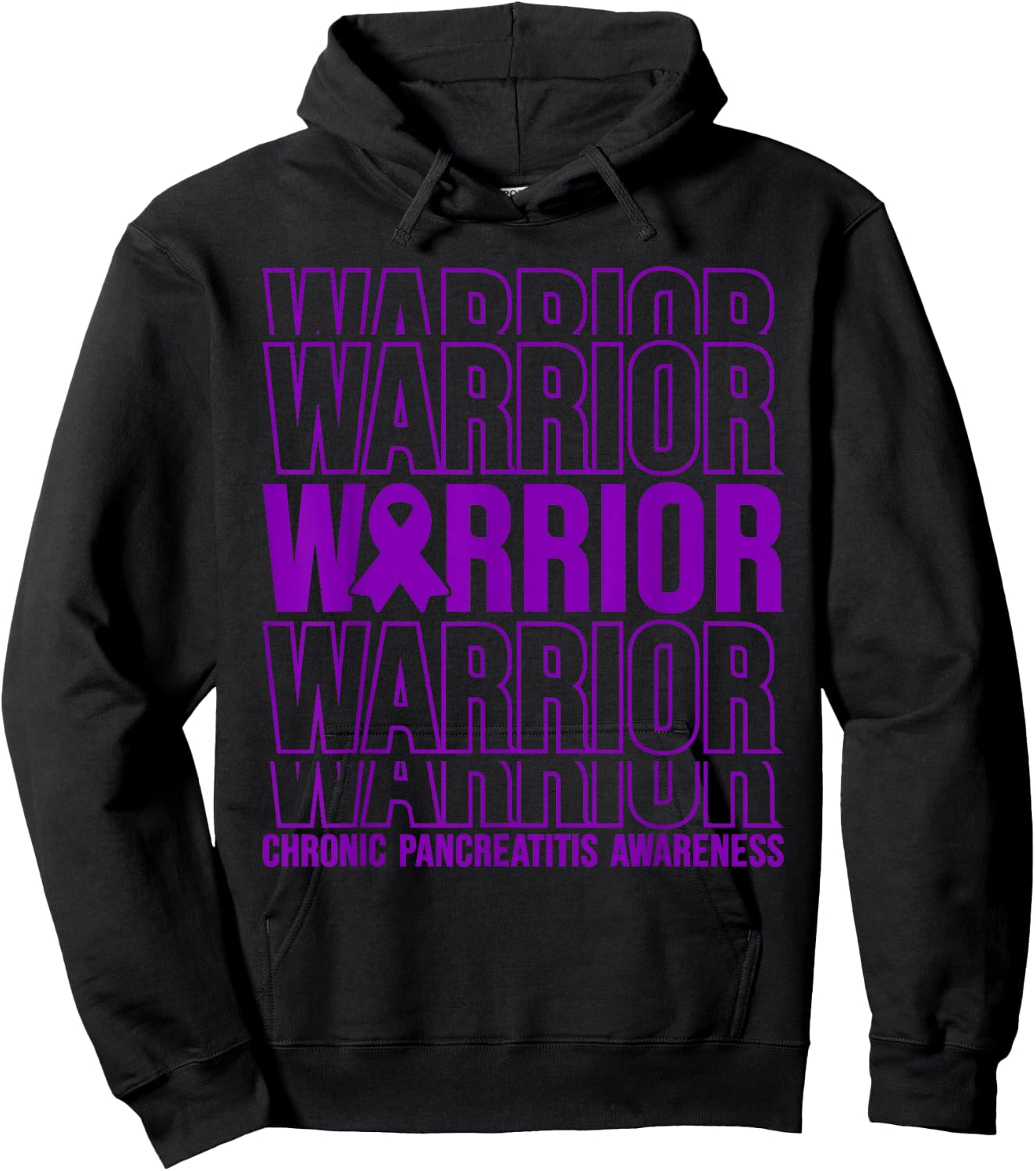 Chronic Pancreatitis Warrior Pancreatitis Awareness Hoodie - Hoodie | Black