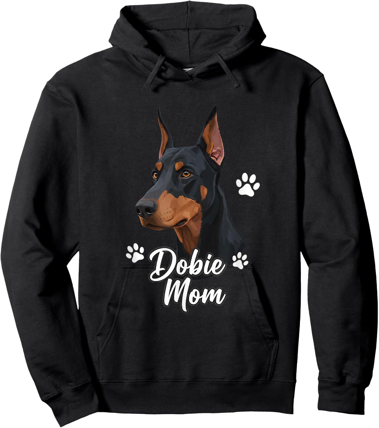 Dog - Dobie Mom Doberman Mom Design for Doberman Lovers &Can Hoodie - Hoodie | Black