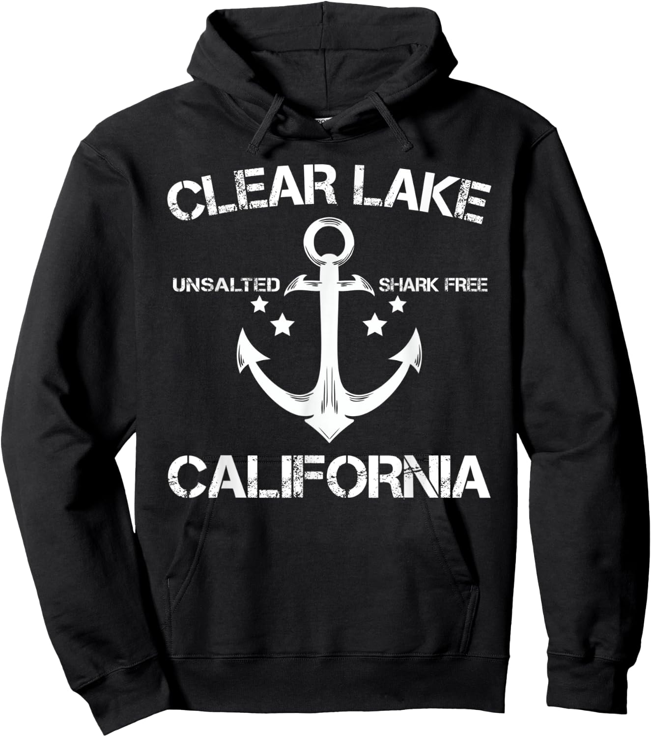 CLEAR LAKE CALIFORNIA Funny Fishing Camping Summer Gift Men Women Kids Hoodie - Hoodie | Black