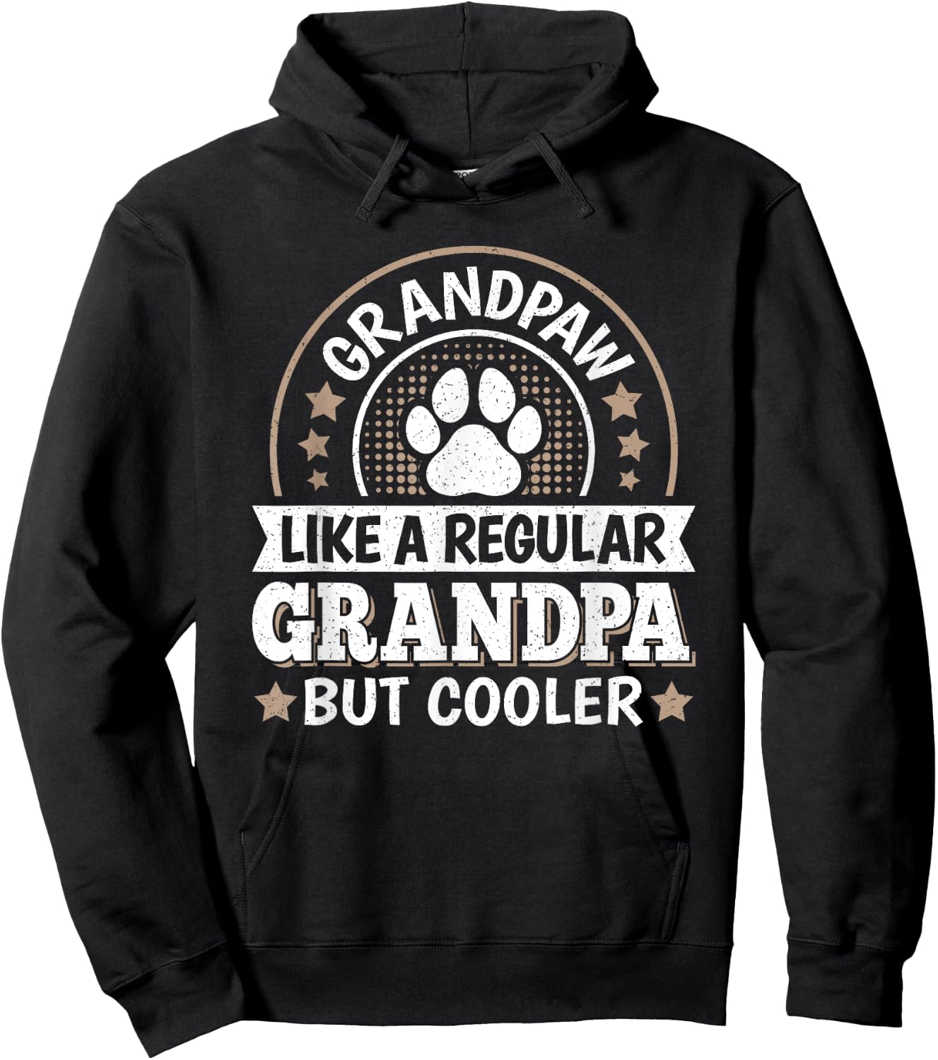Funny Grandpaw Like A Regular Grandpa But Cooler Grandpa Hoodie - Hoodie | Black