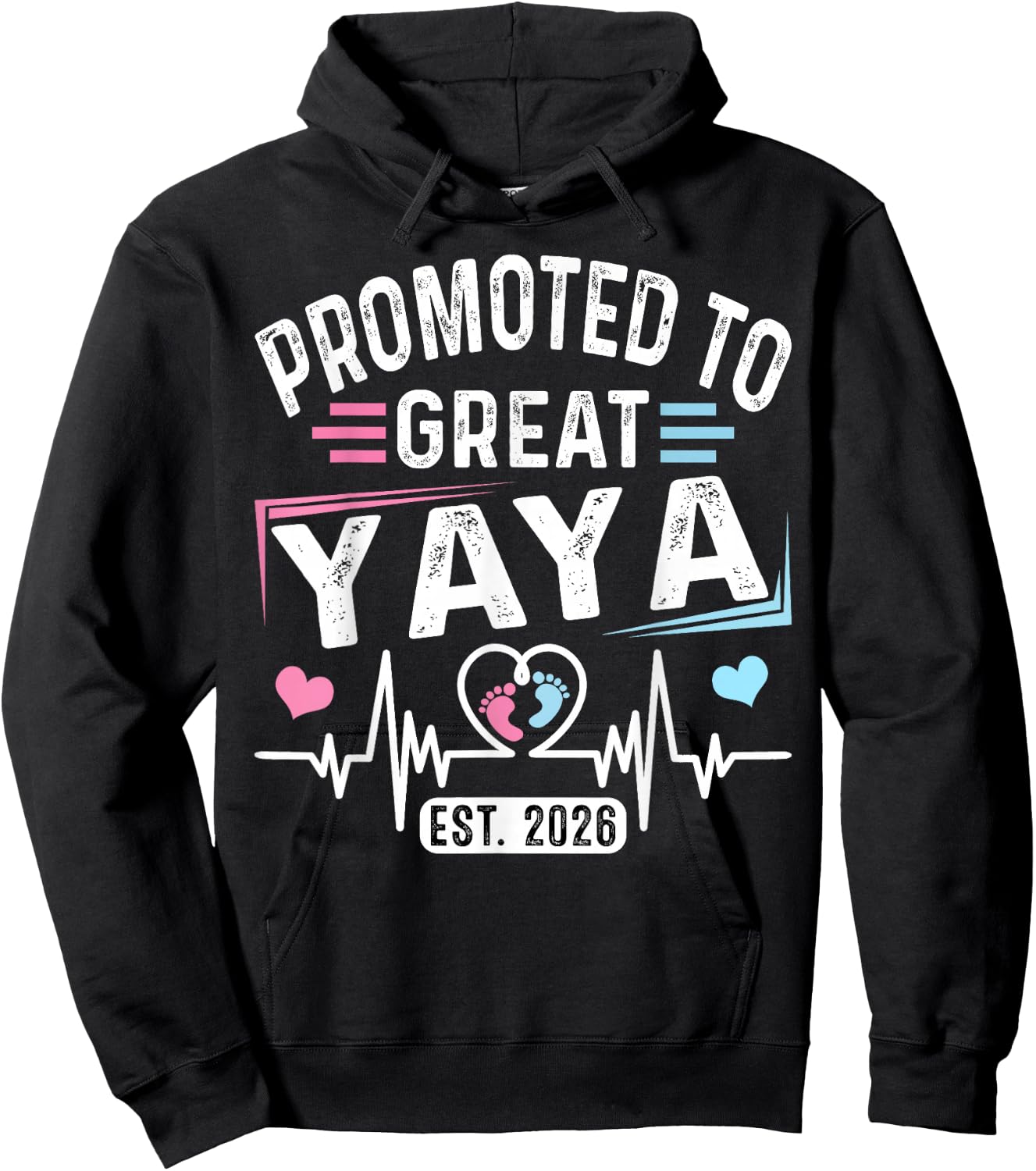 Promoted to Great Yaya Est. 2026 Soon to Be Yaya Hoodie - Hoodie | Black