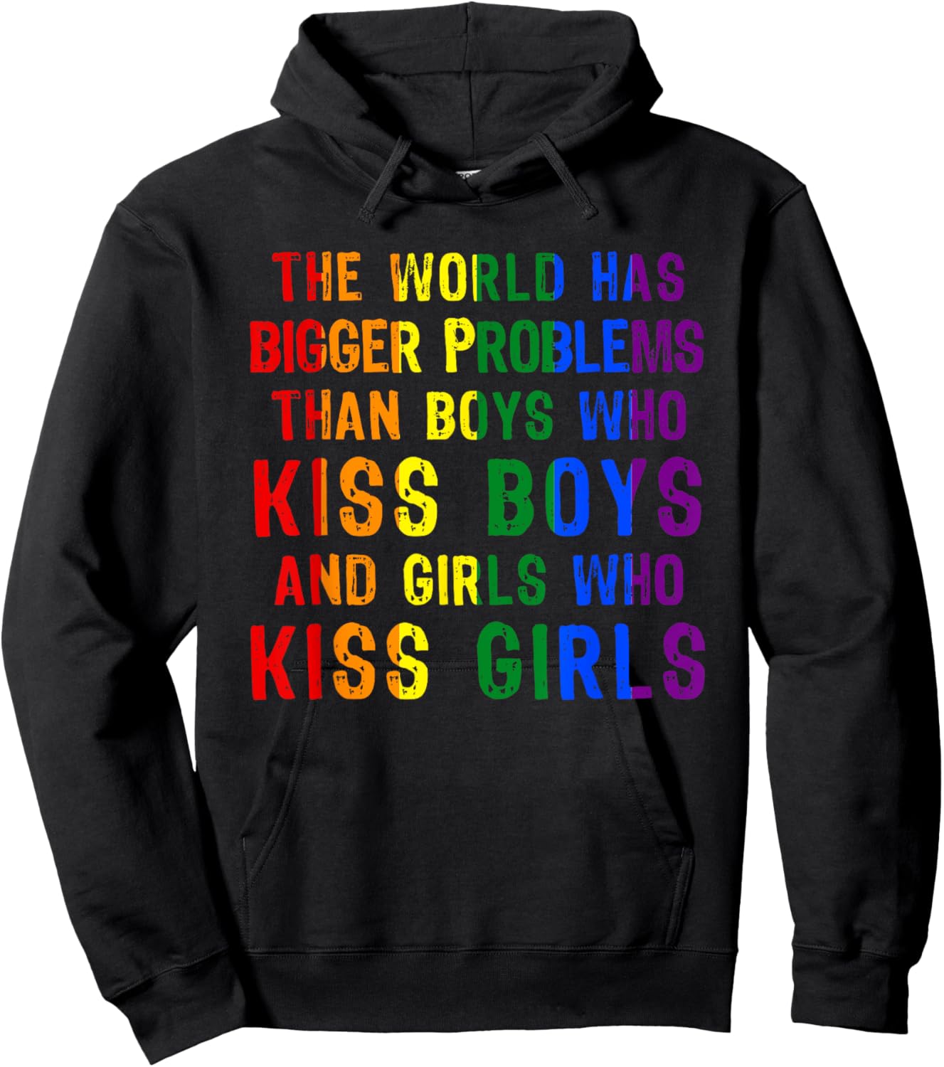 The World Has Bigger Problems Than Boys Who Kiss Hoodie - Hoodie | Black