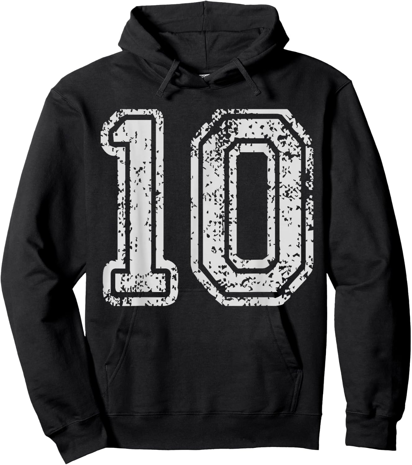 Team Jersey Uniforms Number 10 Ten School Sports Birthdays Hoodie - Hoodie | Black