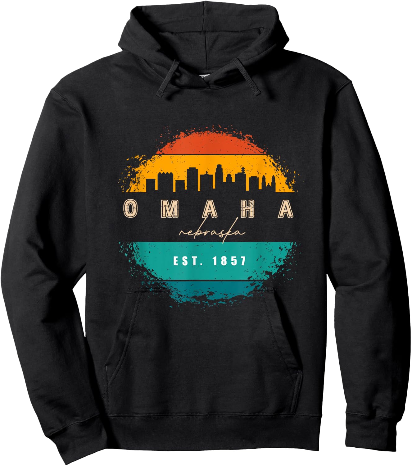 City of Omaha Nebraska Hoodie - Hoodie | Black