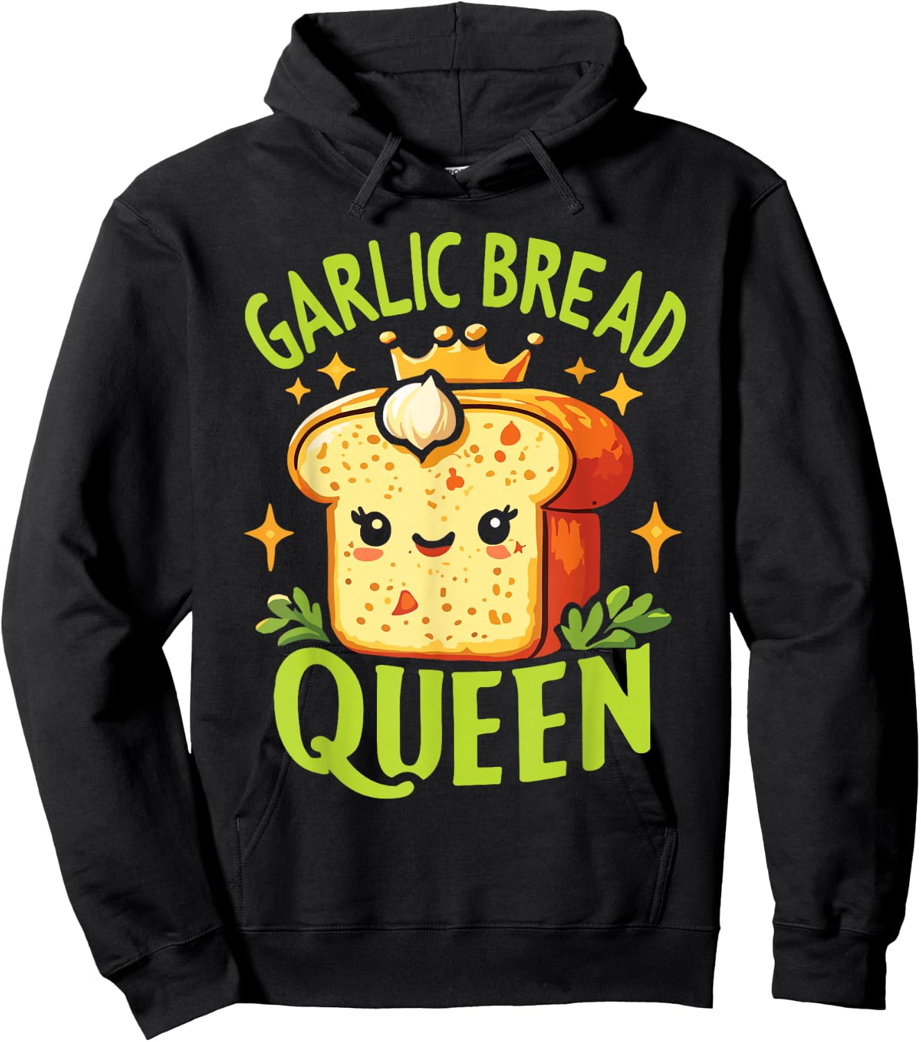 Garlic Bread Queen Hoodie - Hoodie | Black