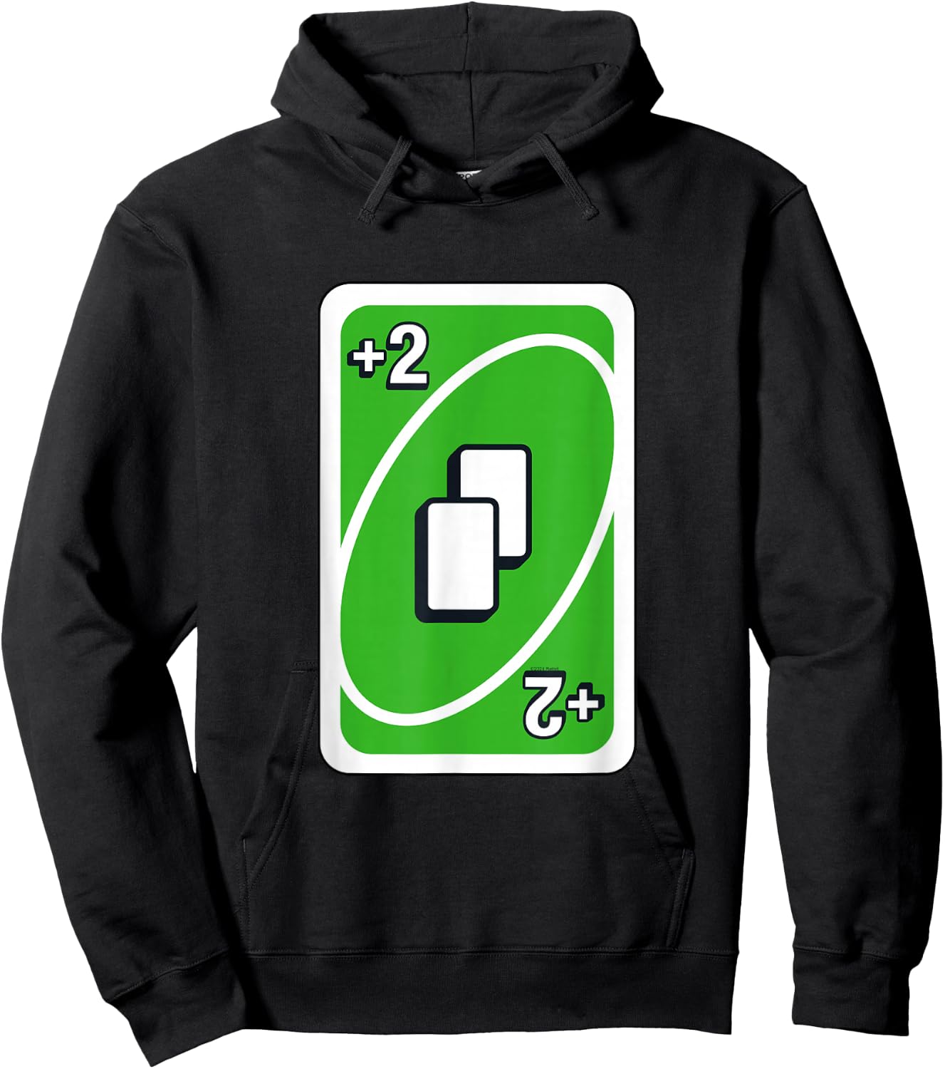 UNO - Green Draw Two Card Hoodie - Hoodie | Black