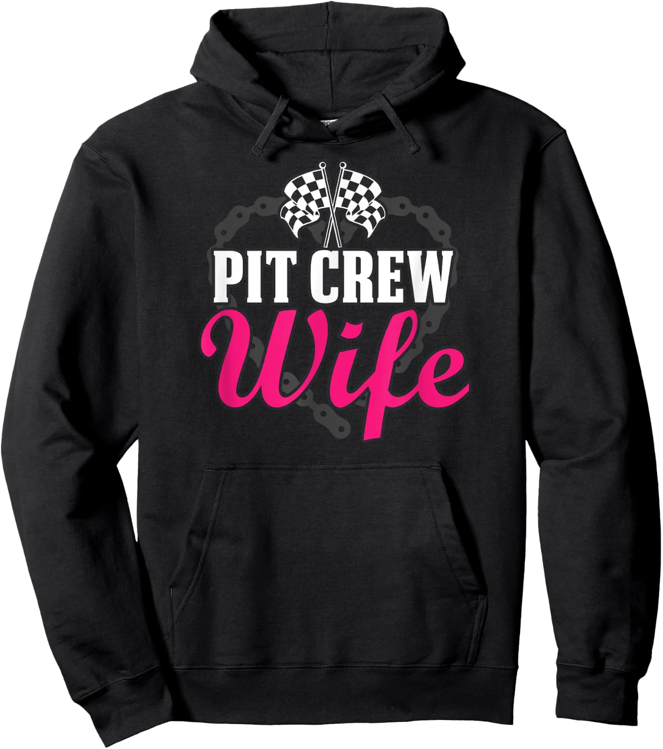 Pit Crew Wife Drag Racing Car Lover JT Hoodie - Hoodie | Black