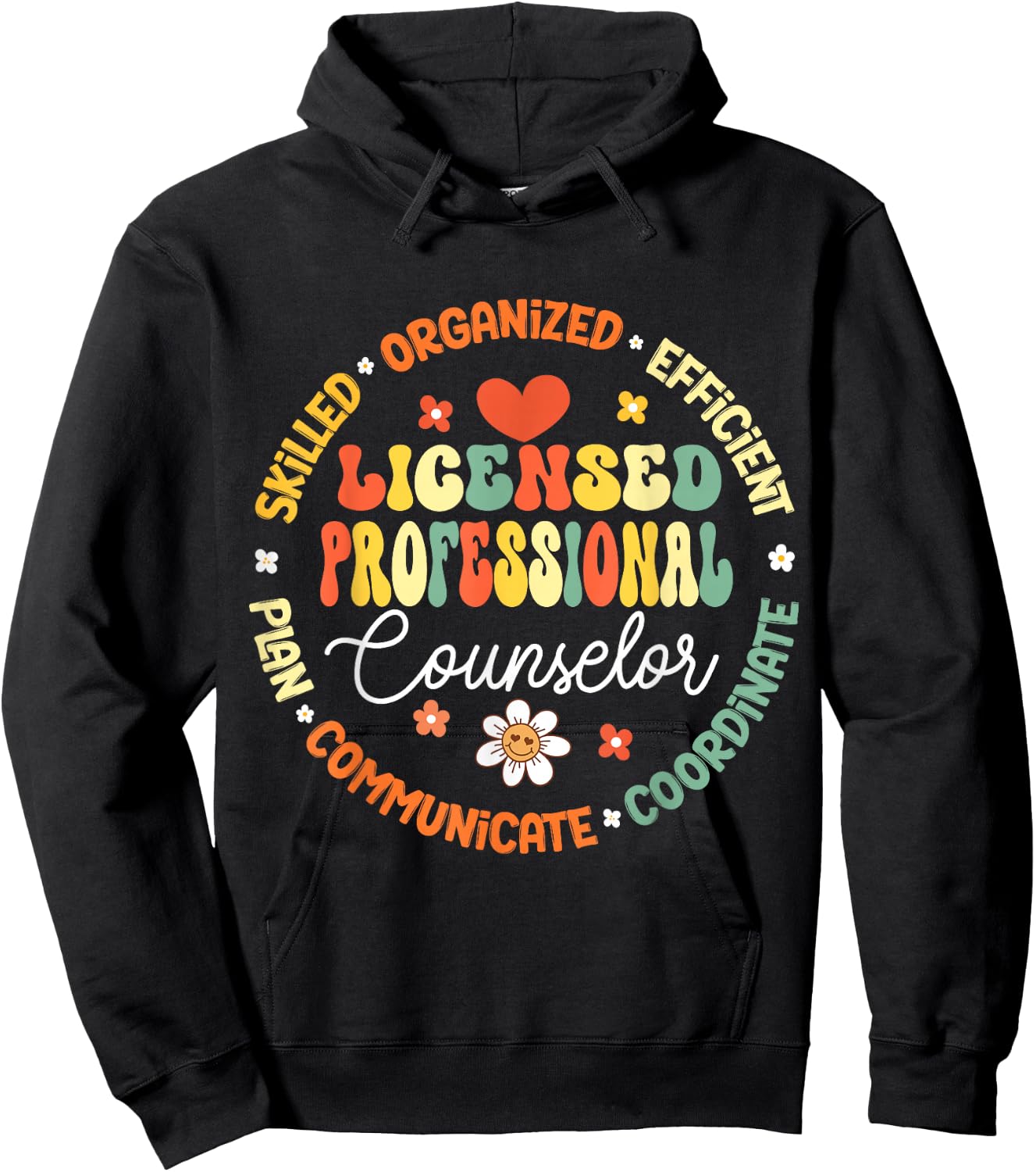 LPC Licensed Professional Counselor School Counseling Office Hoodie - Hoodie | Black