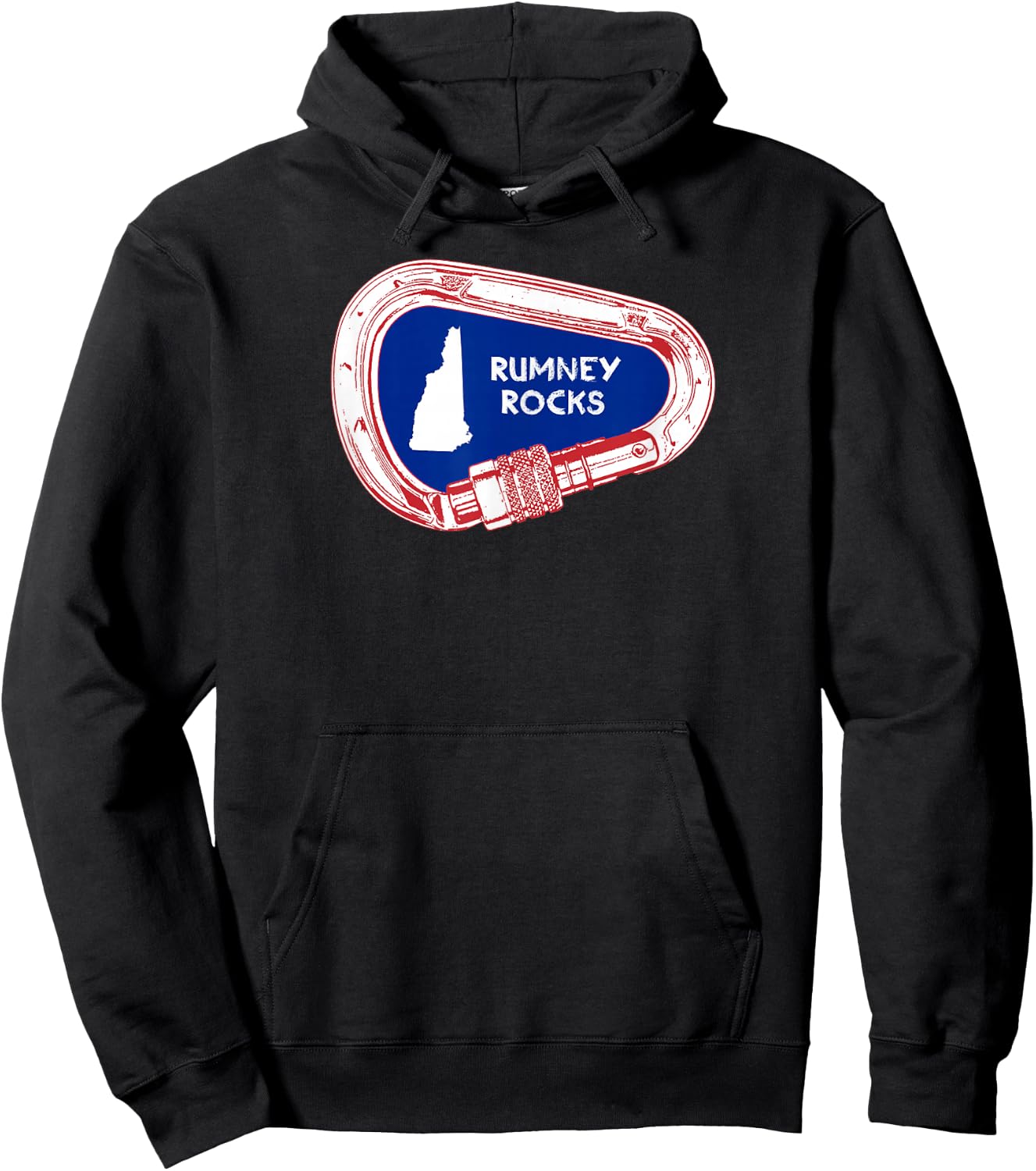 Rumney Rocks Climbing Carabiner Hoodie - Hoodie | Black