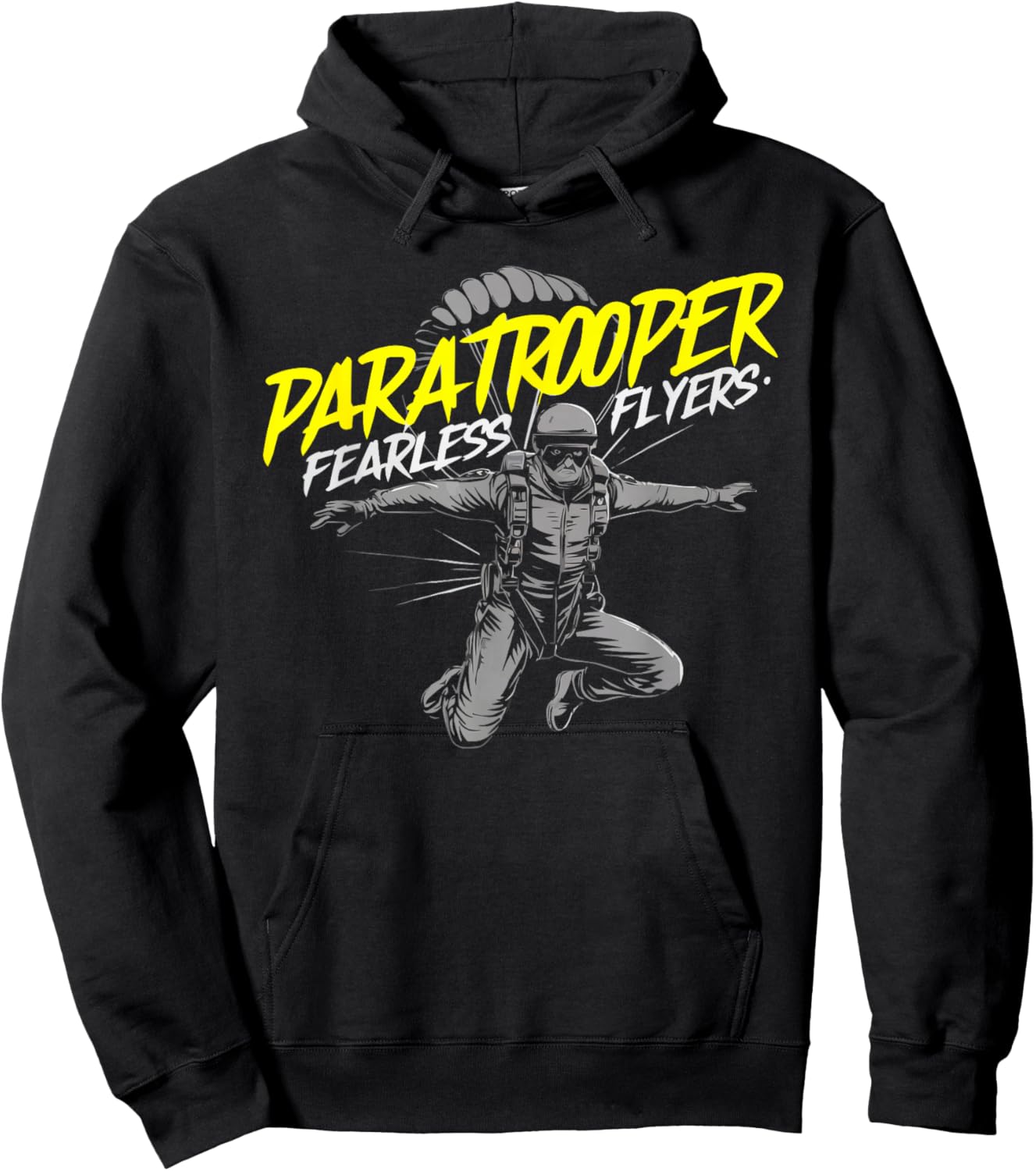 Airborne Paratrooper Military Soldier Parachute Hoodie - Hoodie | Black