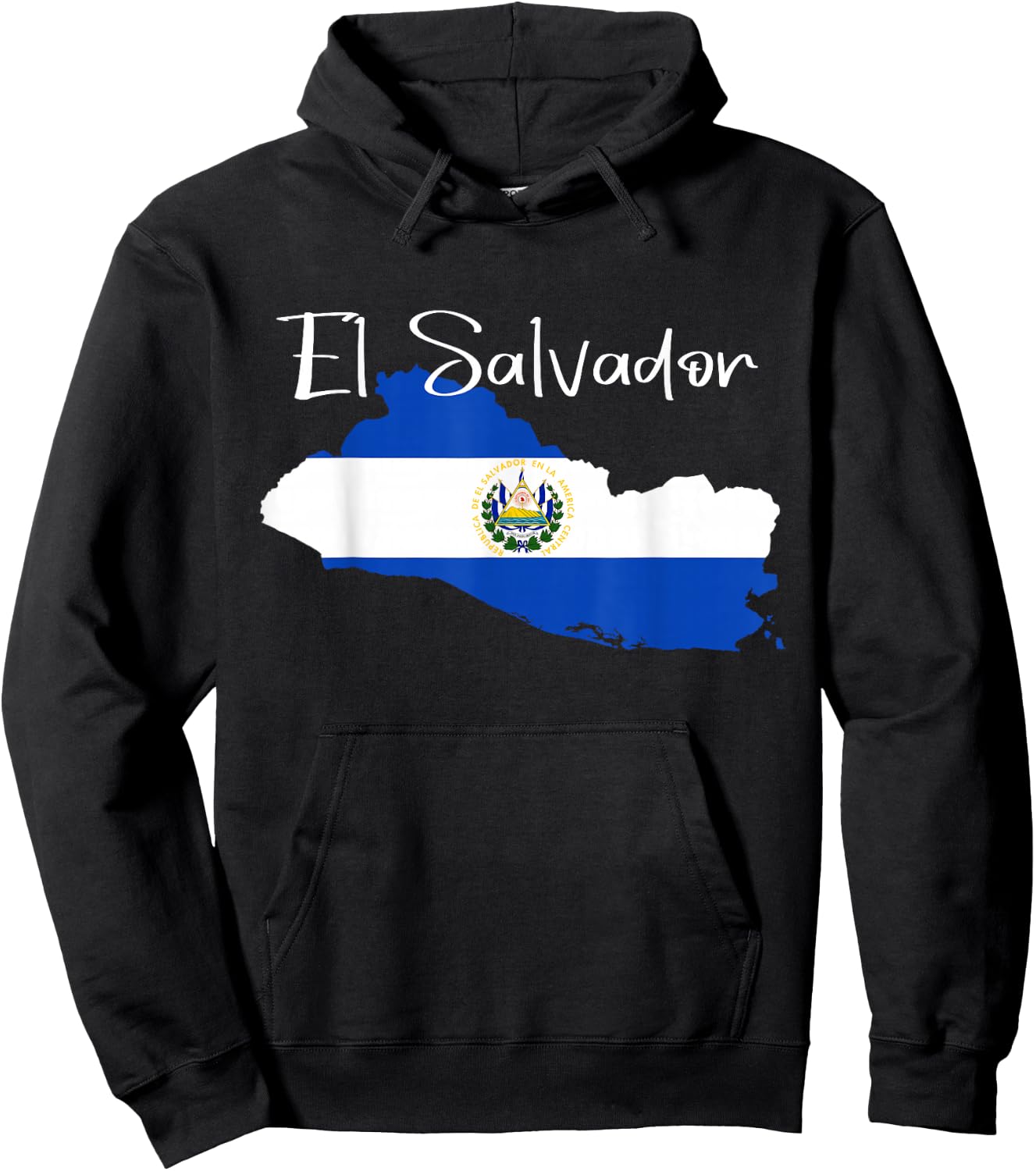 El Salvador Flag Shirt, El Salvador map, Salvador Hoodie - Hoodie | Black