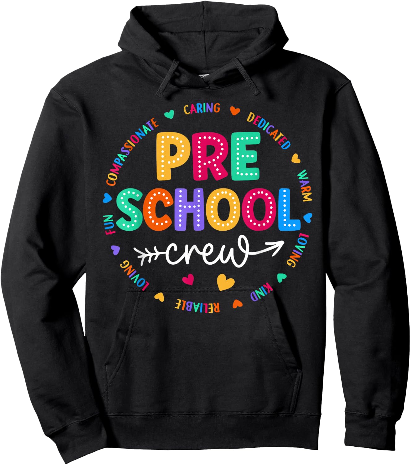 Preschool Crew Back To School Preschool Teacher Student Hoodie - Hoodie | Black