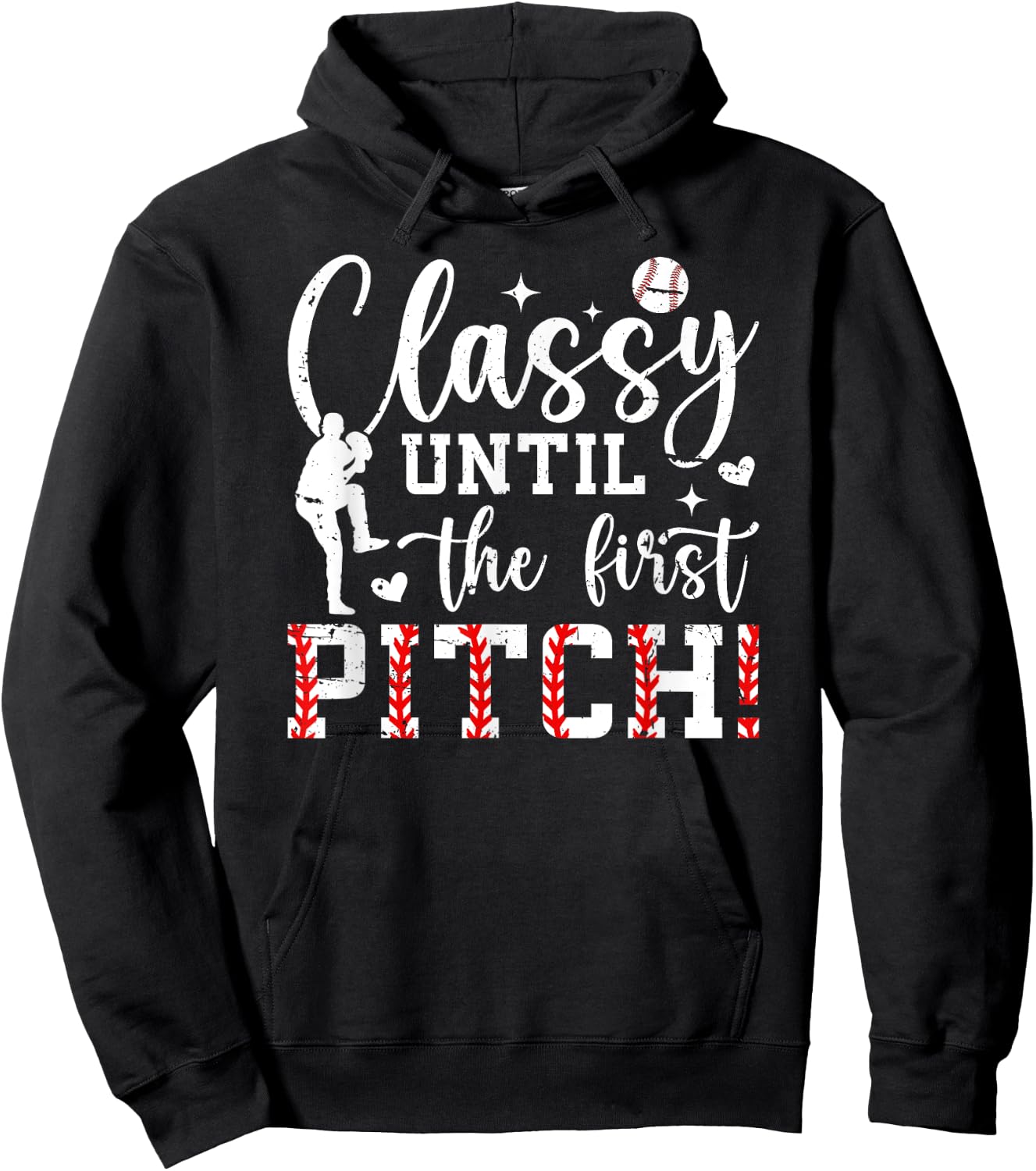 Baseball Pitcher Mom Funny Mom Of A Baseball Pitcher Mama Hoodie - Hoodie | Black