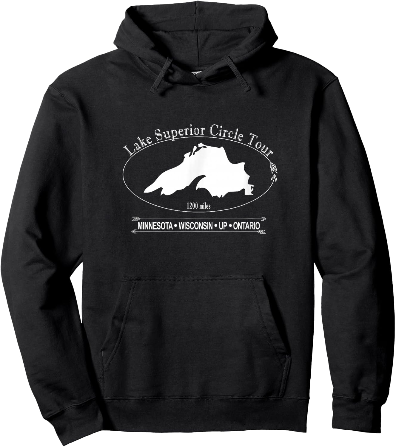 Lake Superior Circle Tour: Minnesota, Wisconsin, UP, Ontario Hoodie - Hoodie | Black
