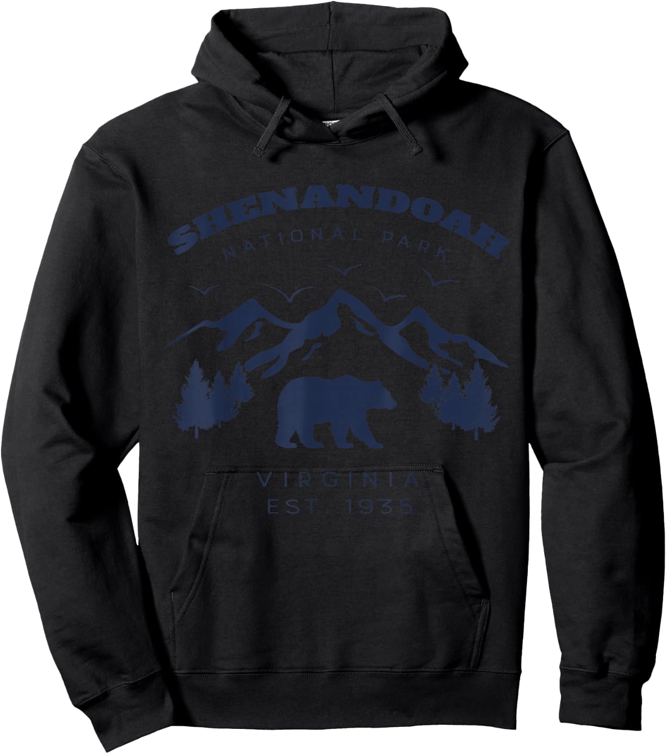 Vintage Shenandoah National Park for kids Hiking Camping Hoodie - Hoodie | Black