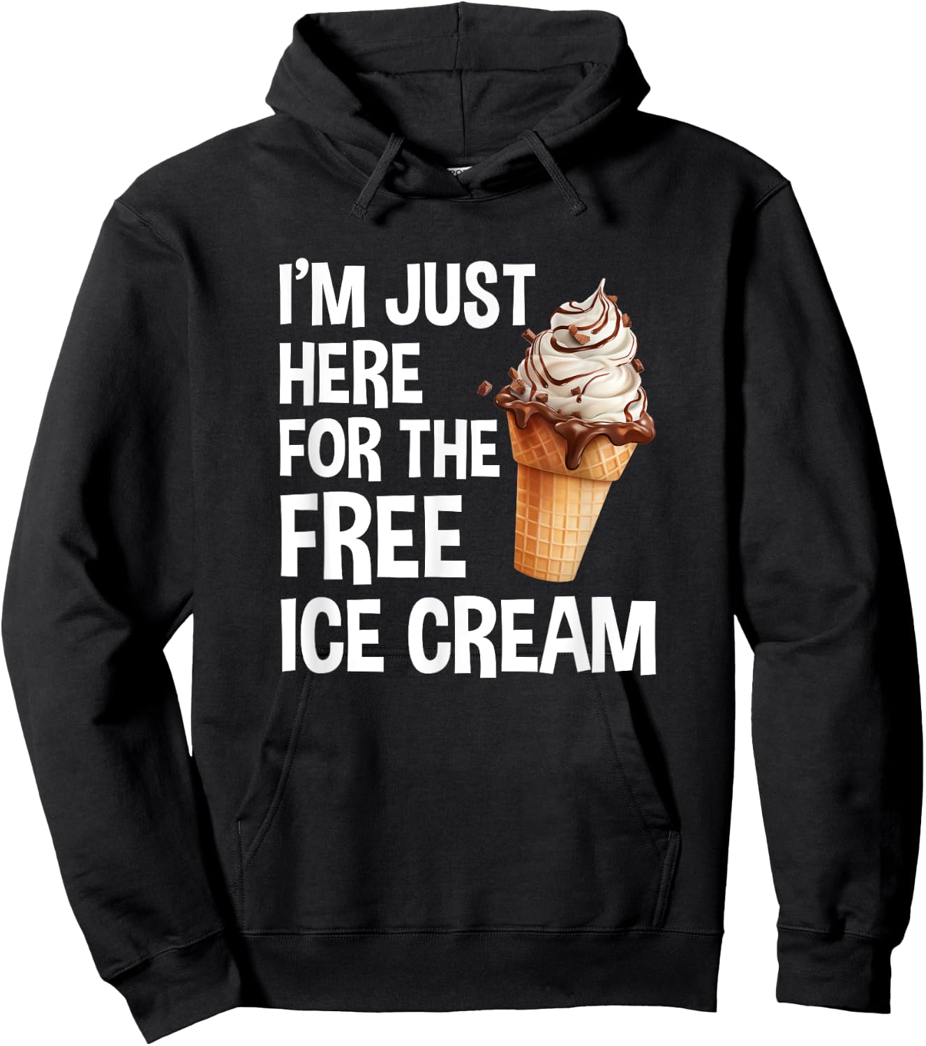 I'm Just Here For The Free Ice Cream Funny Cruise 2025 Hoodie - Hoodie | Black